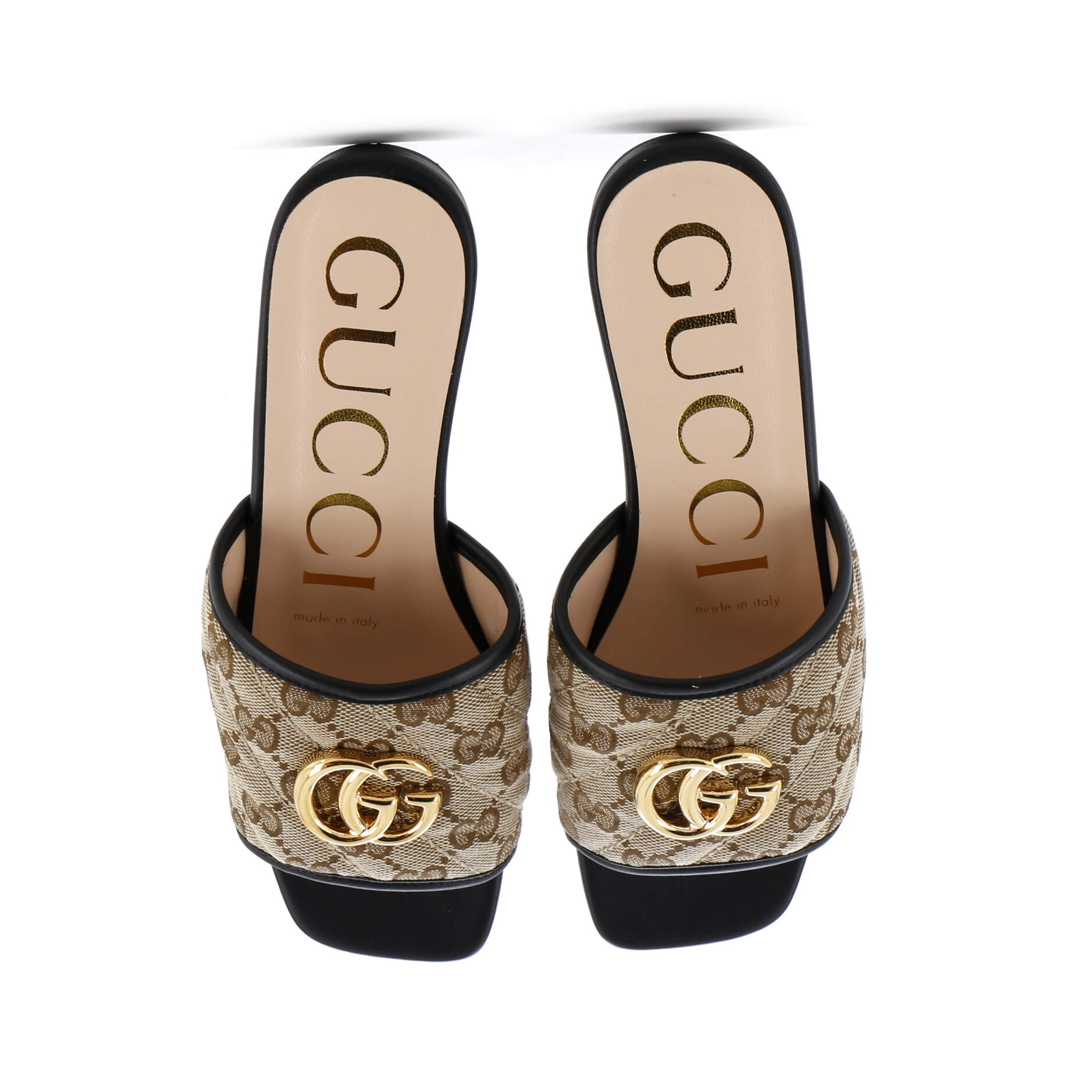 Women's GG Marmont Slide Sandals Diagonal Quilted GG Canvas