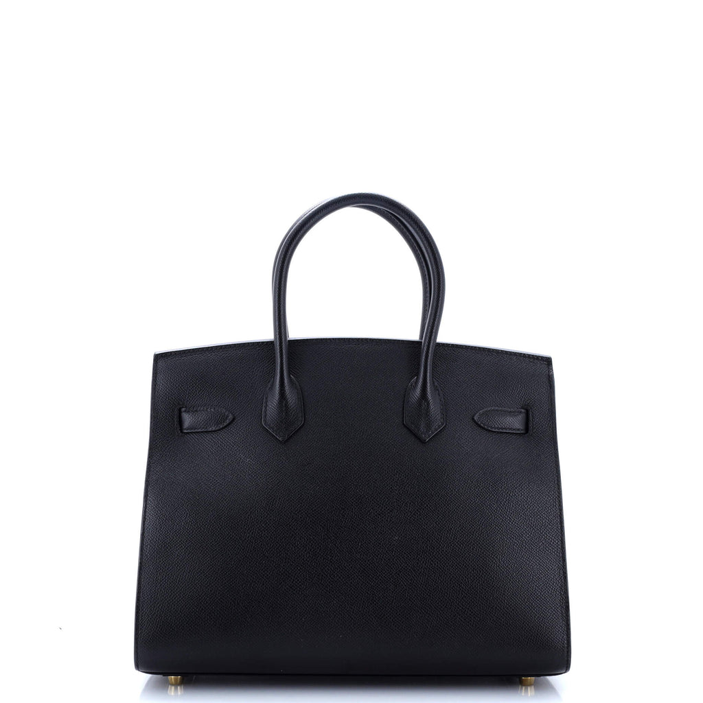 Birkin Sellier Bag Noir Epsom with Gold Hardware 30