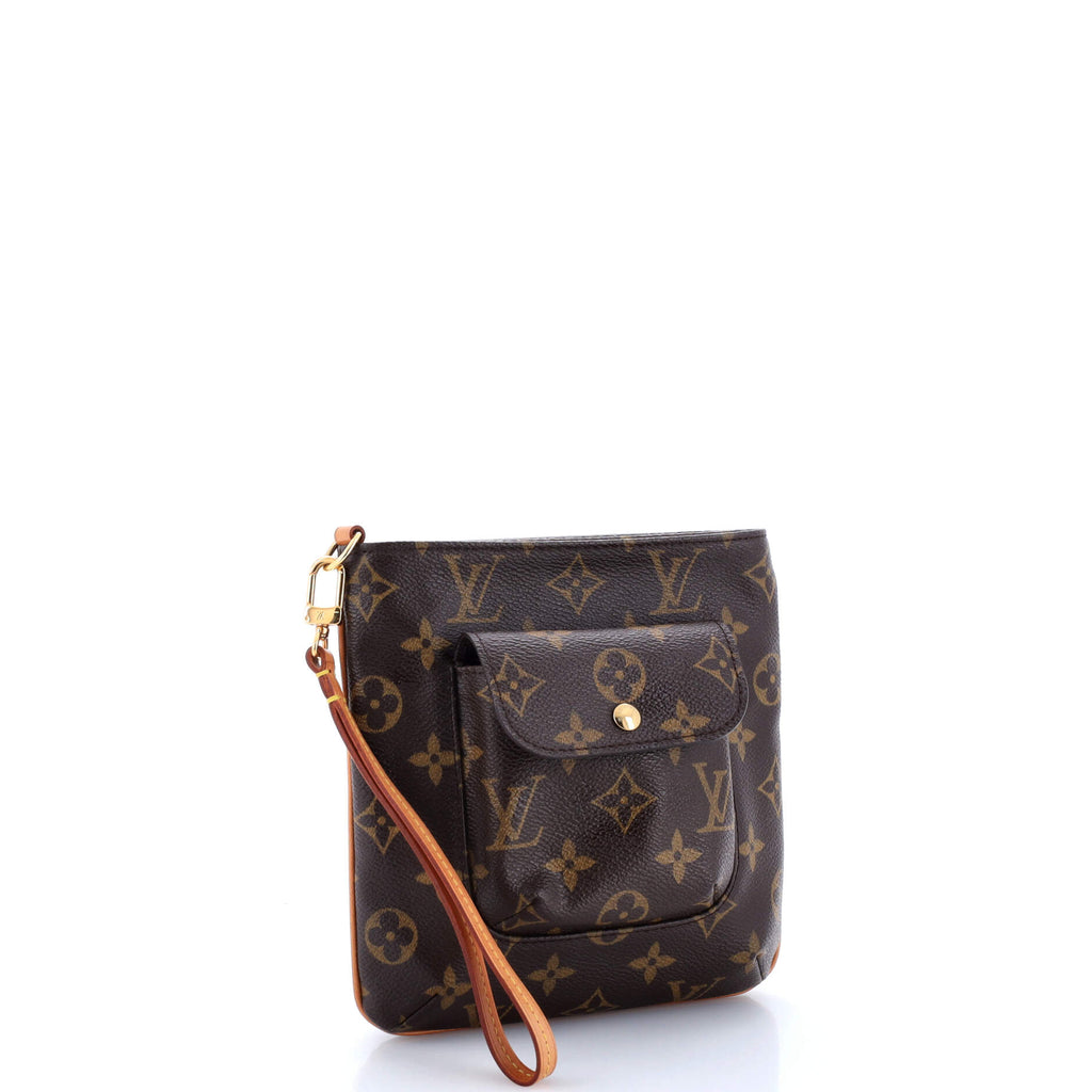 Louis Vuitton Partition Wristlet Clutch Monogram Canvas