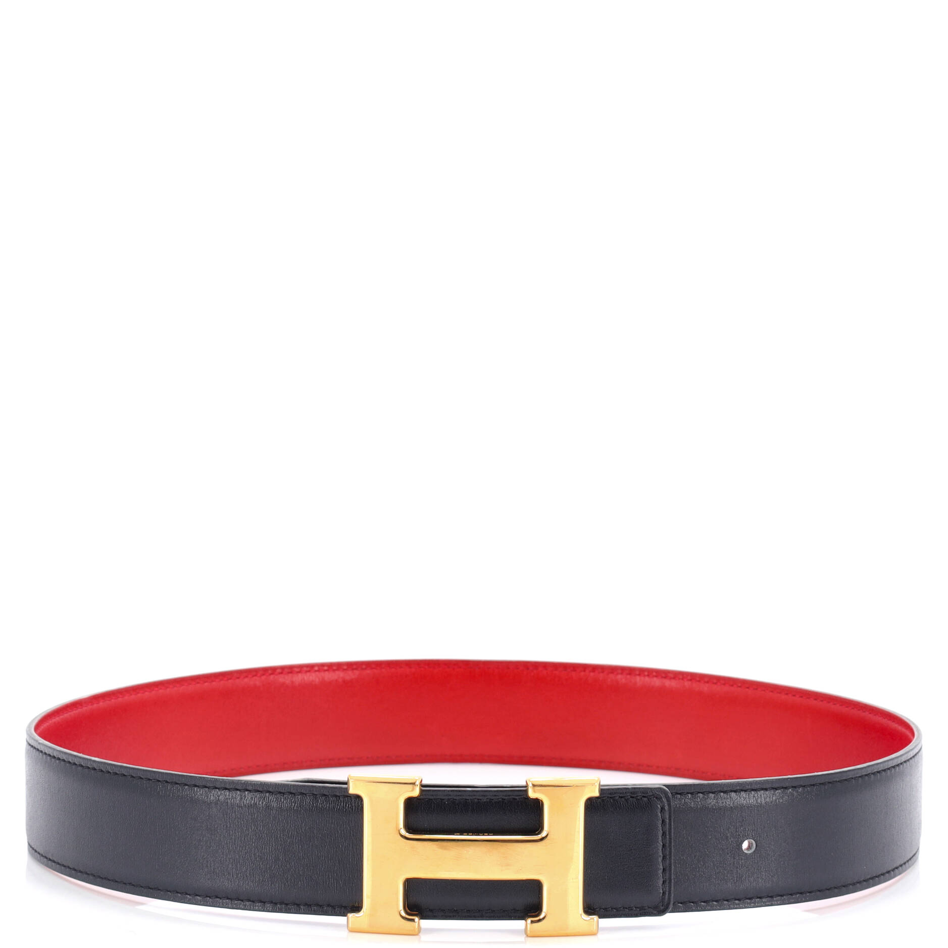 Constance Reversible Belt Leather with Guilloche Hardware Medium 65