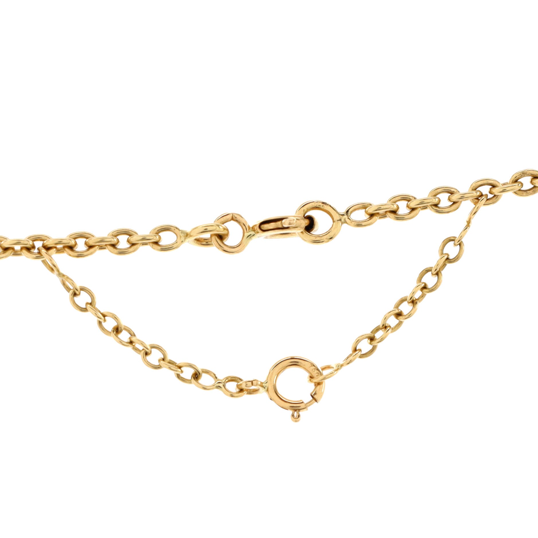 Sweet Trinity Drop Pendant Necklace 18K Tricolor Gold