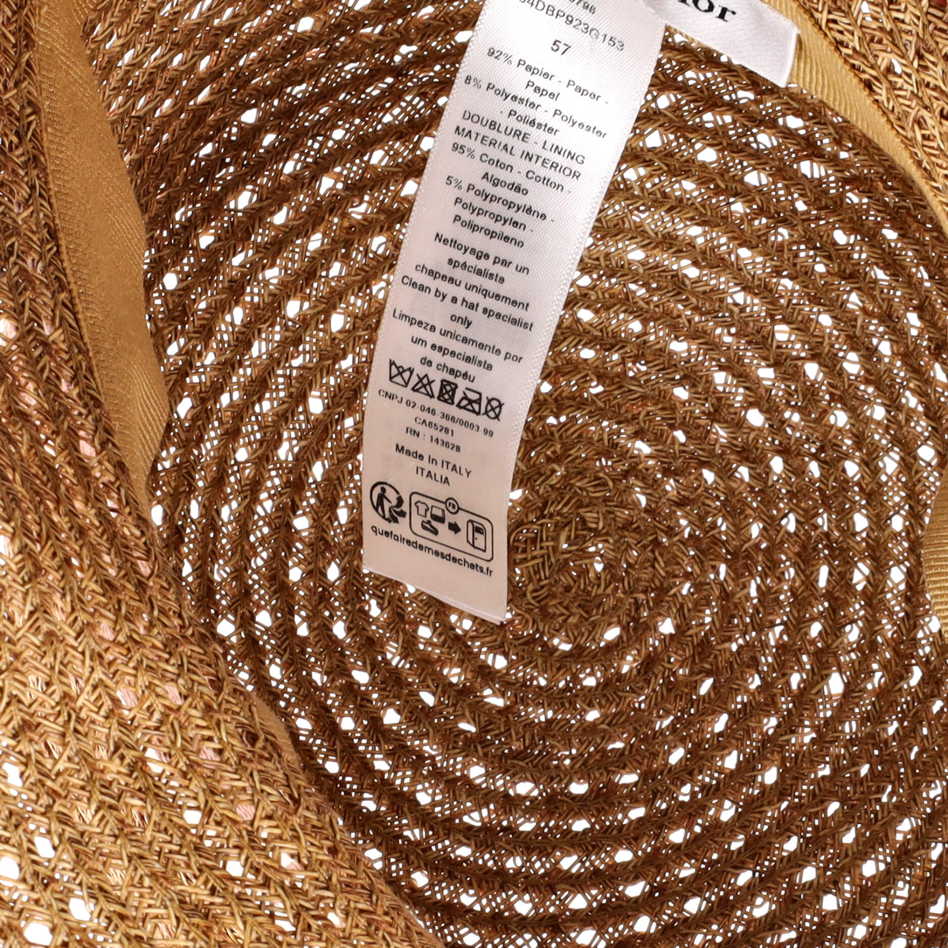 D-Bobby Brim Hat Straw Small
