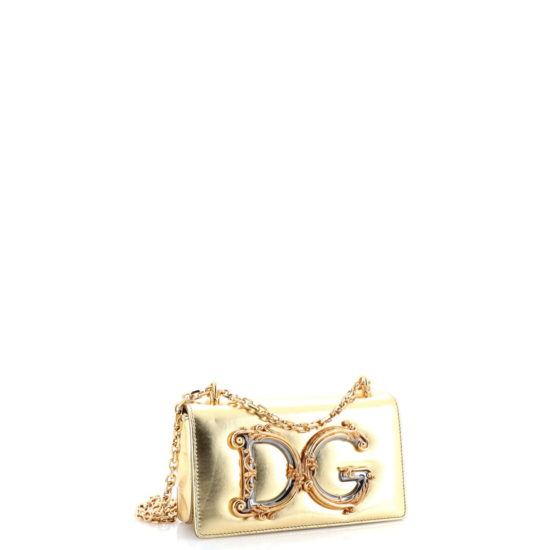 DG Girls Flap Bag Embellished Leather Mini