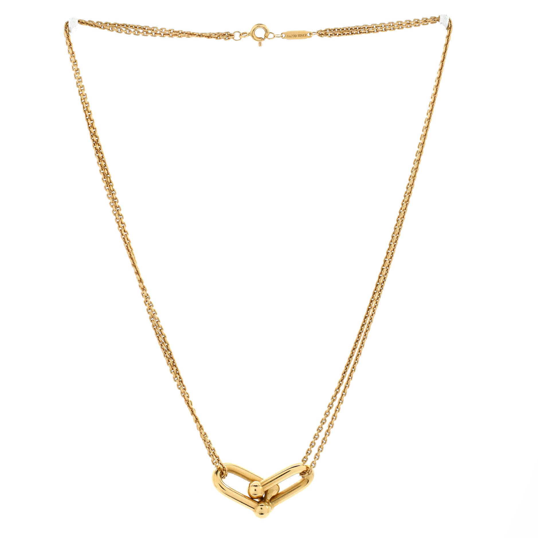 HardWear Double Link Pendant Necklace 18K Yellow Gold