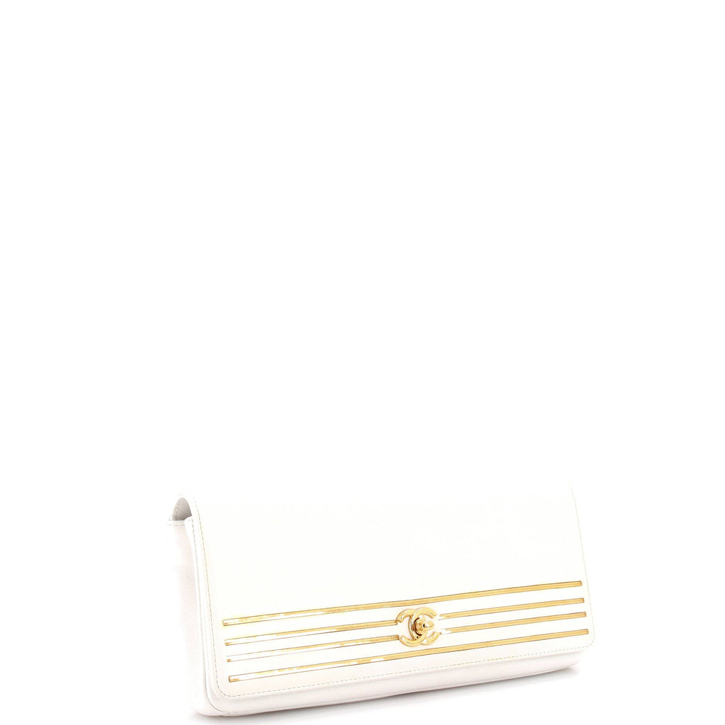Captain Gold Clutch Embroidered Caviar