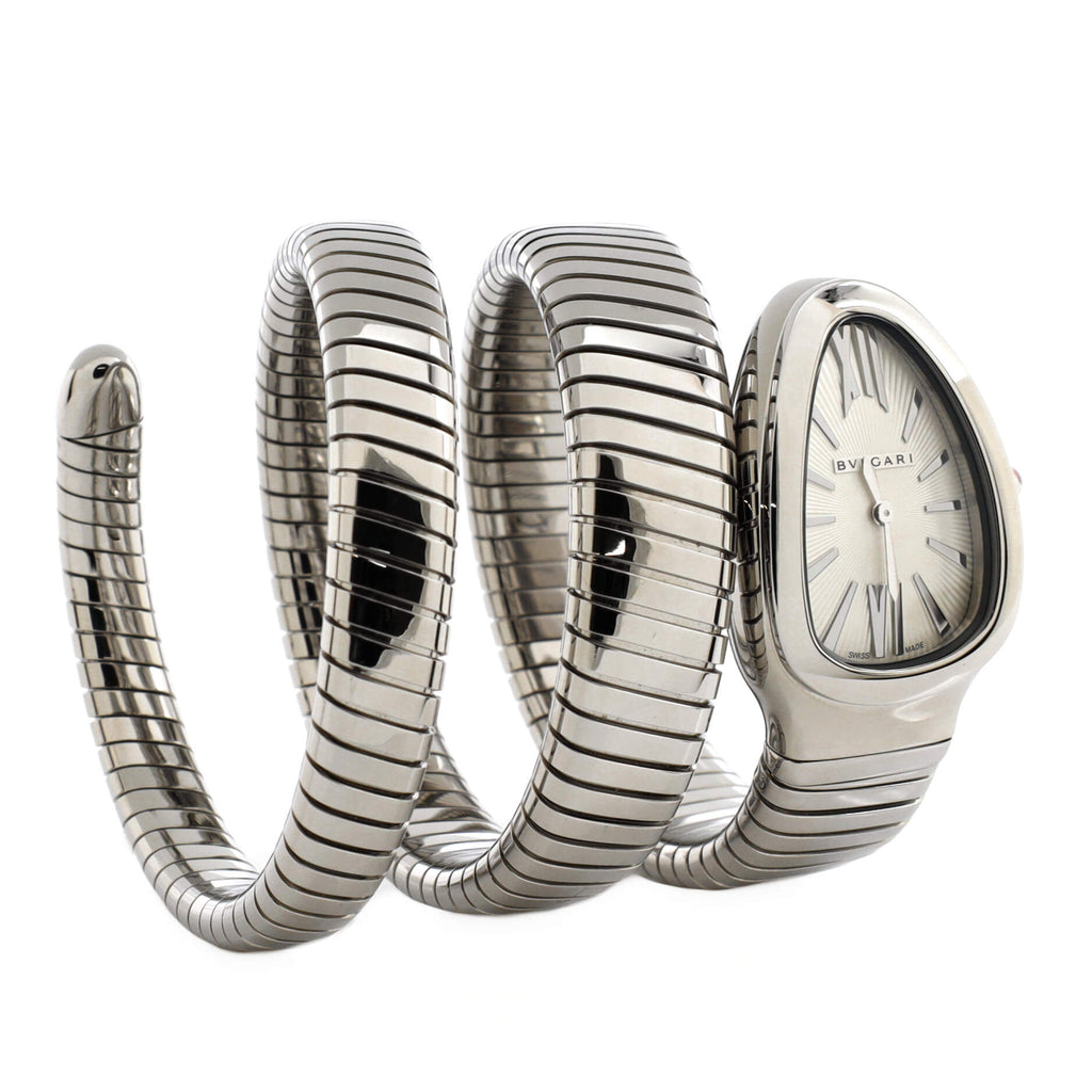 Serpenti Tubogas Double Spiral Quartz Watch Stainless Steel 23