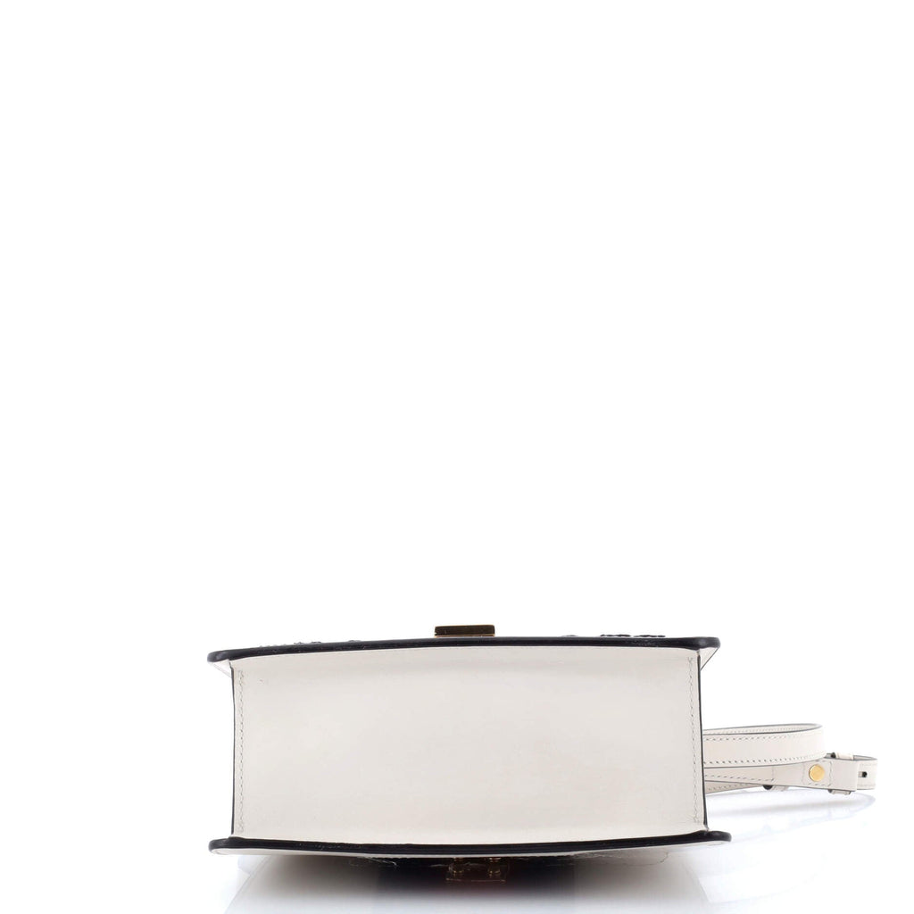 Sylvie Top Handle Bag Embroidered Leather Mini