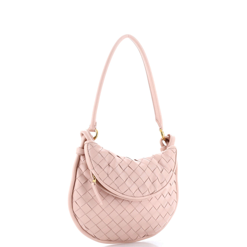 Gemelli Shoulder Bag Intrecciato Leather Small