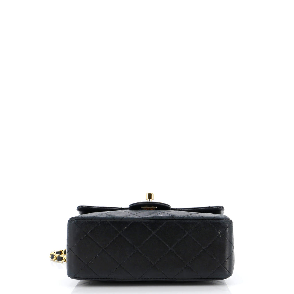 Vintage Square Classic Single Flap Bag Quilted Lambskin Mini