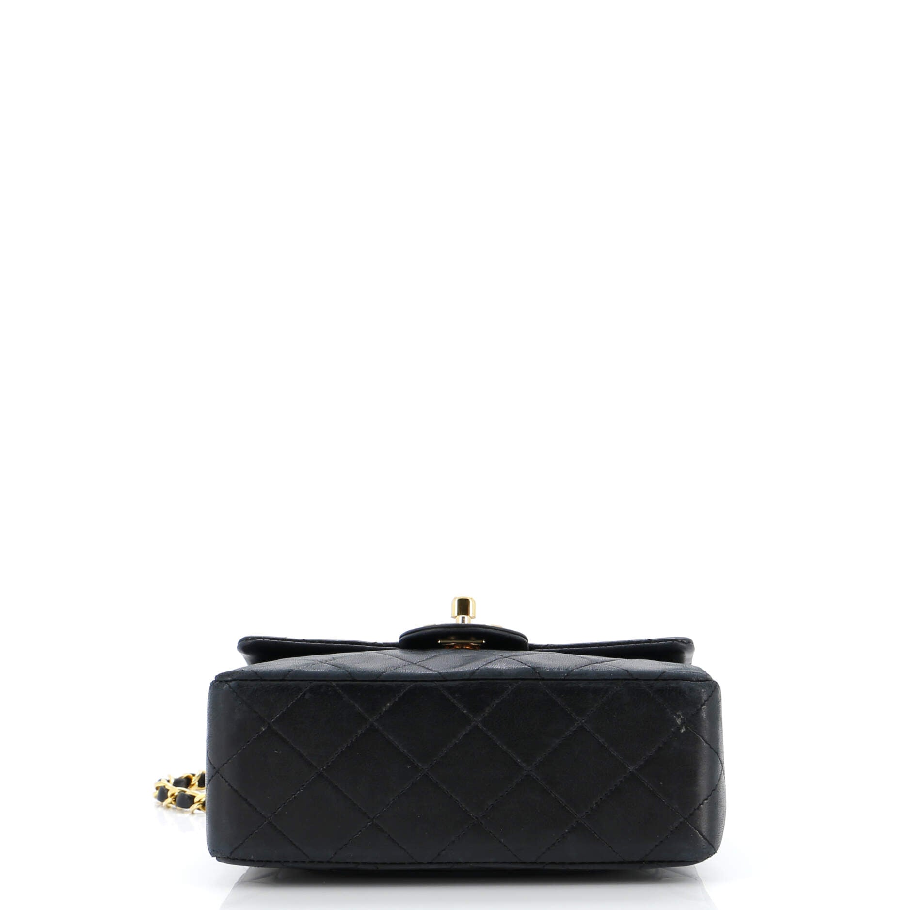 Vintage Square Classic Single Flap Bag Quilted Lambskin Mini