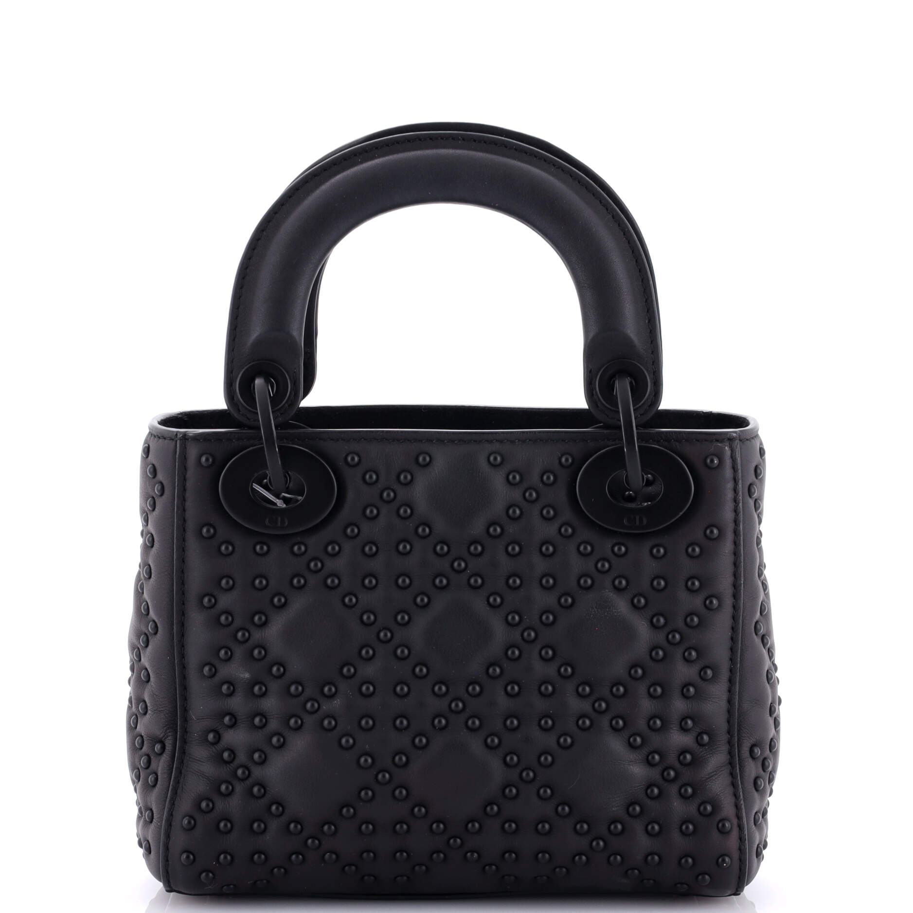 Ultra Matte Lady Dior Chain Bag Cannage Studded Lambskin Mini