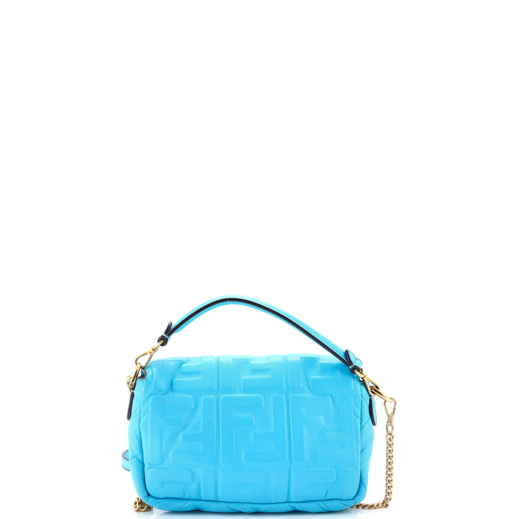 Baguette NM Bag Zucca Embossed Leather Mini