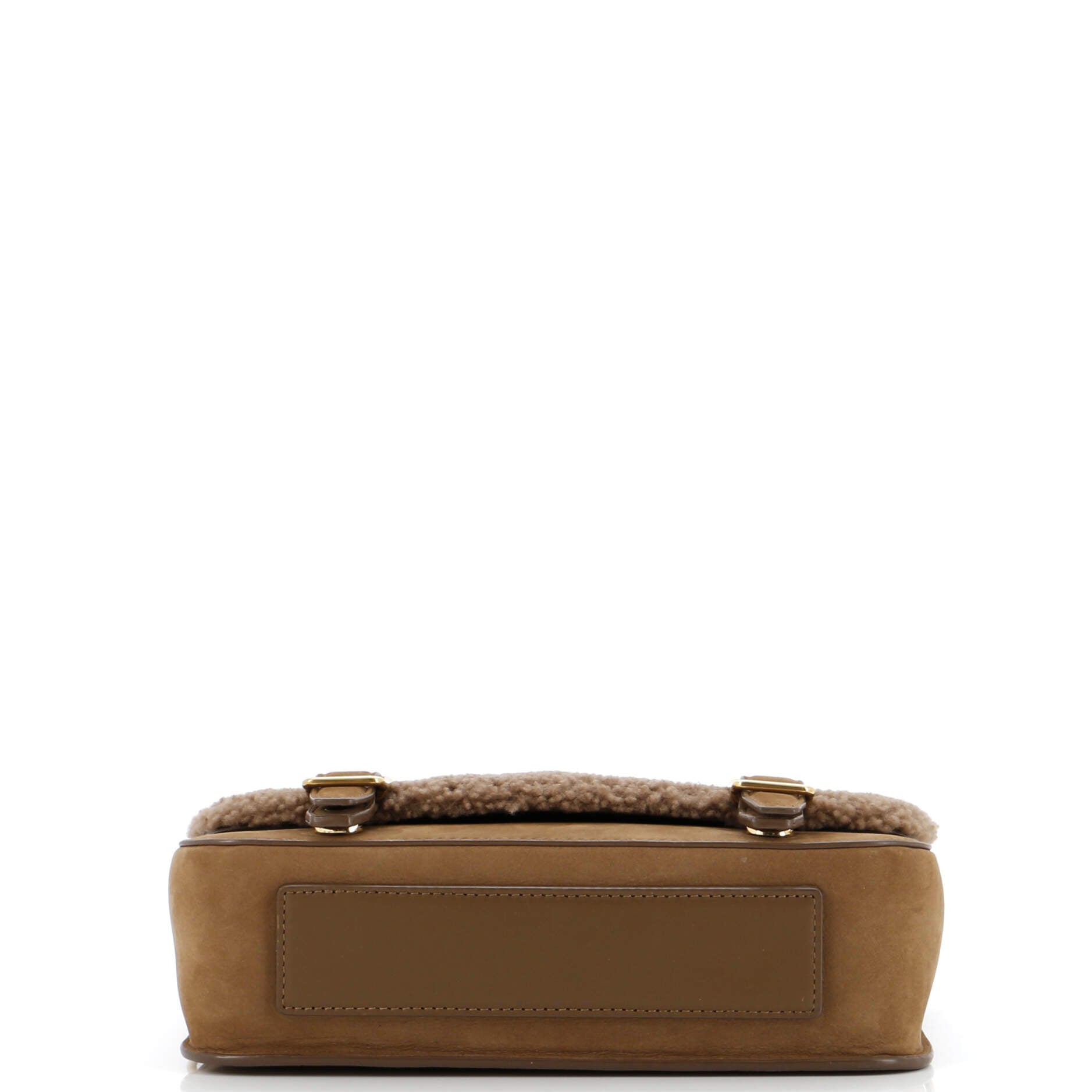 Schoolbag Satchel Shearling with Suede Mini