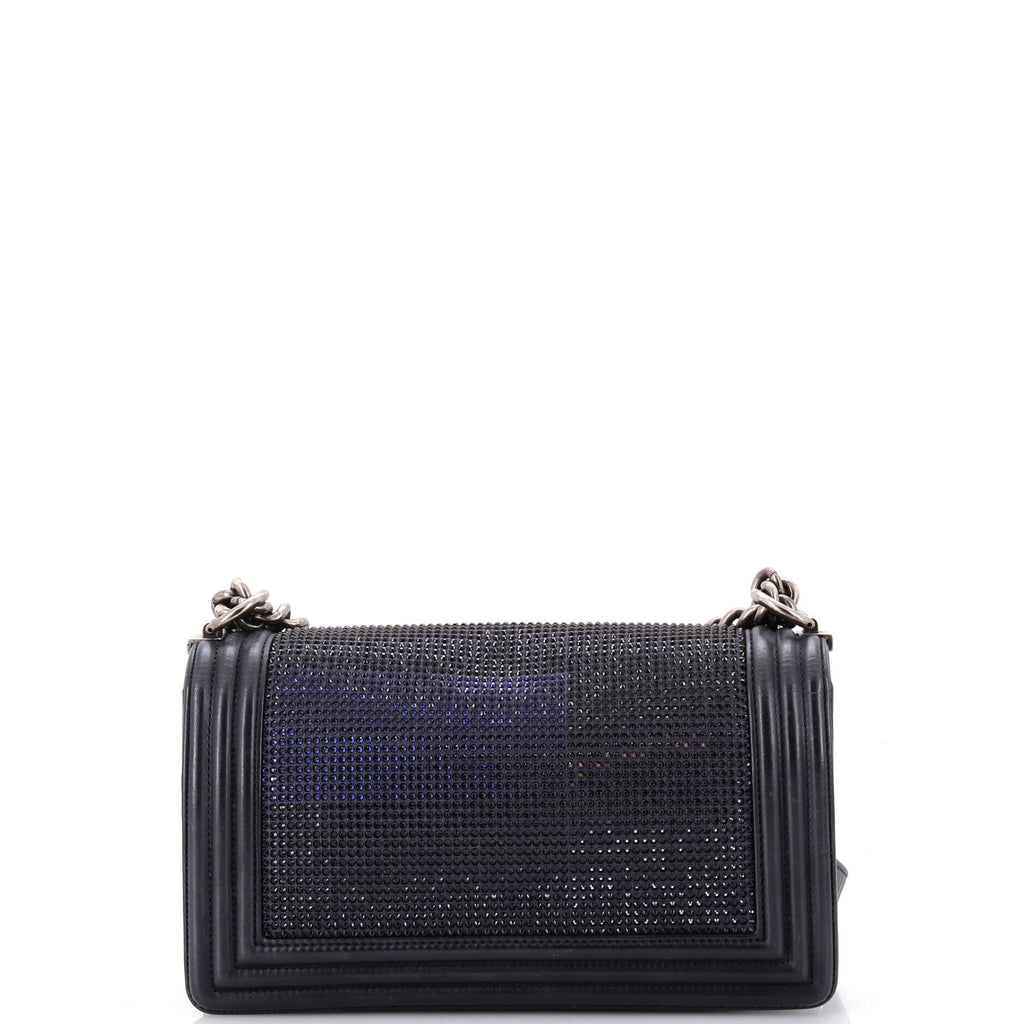 Paris-Dallas Boy Flap Bag Limited Edition Metallized Strass Old Medium