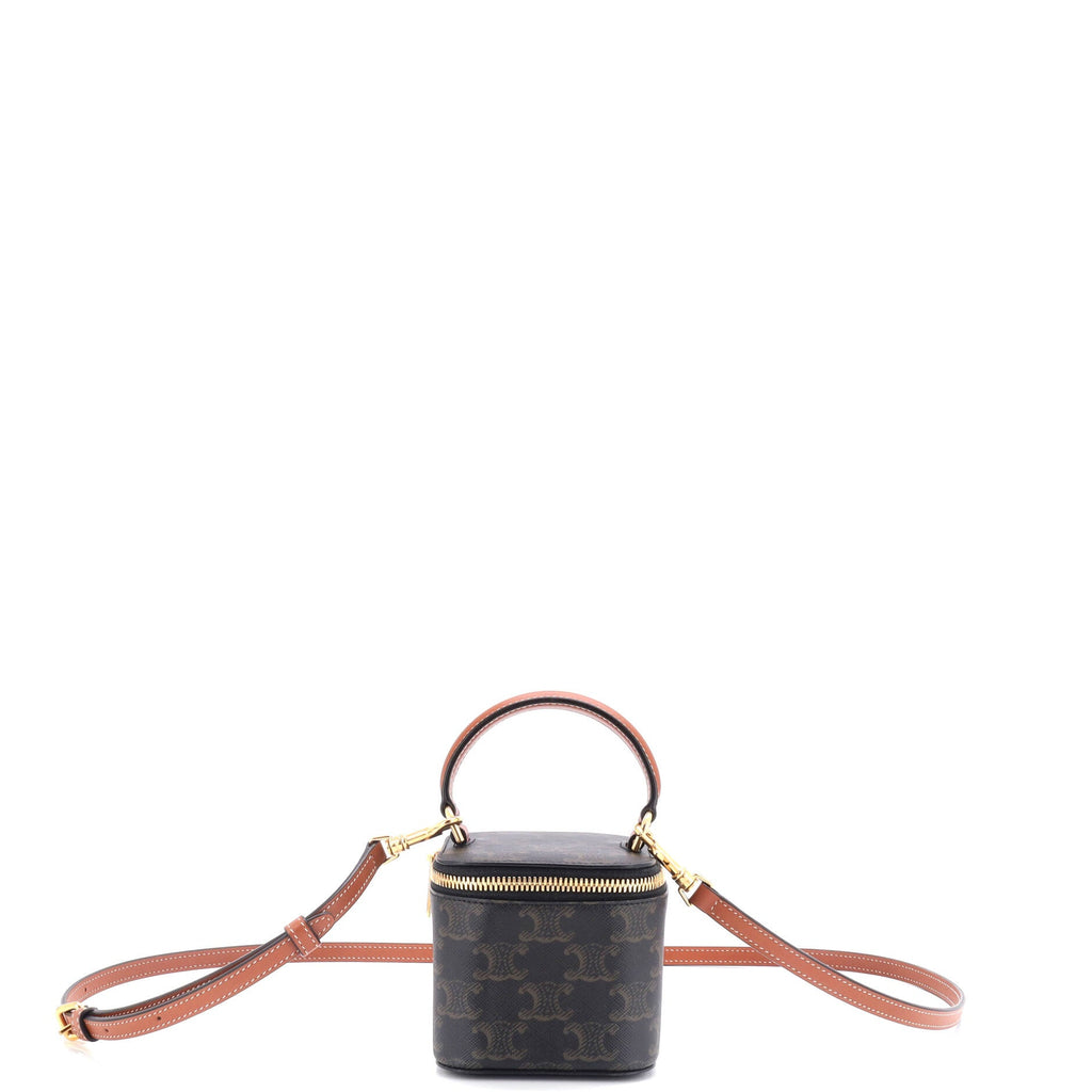 Top Handle Square Vanity Case Triomphe Coated Canvas Mini