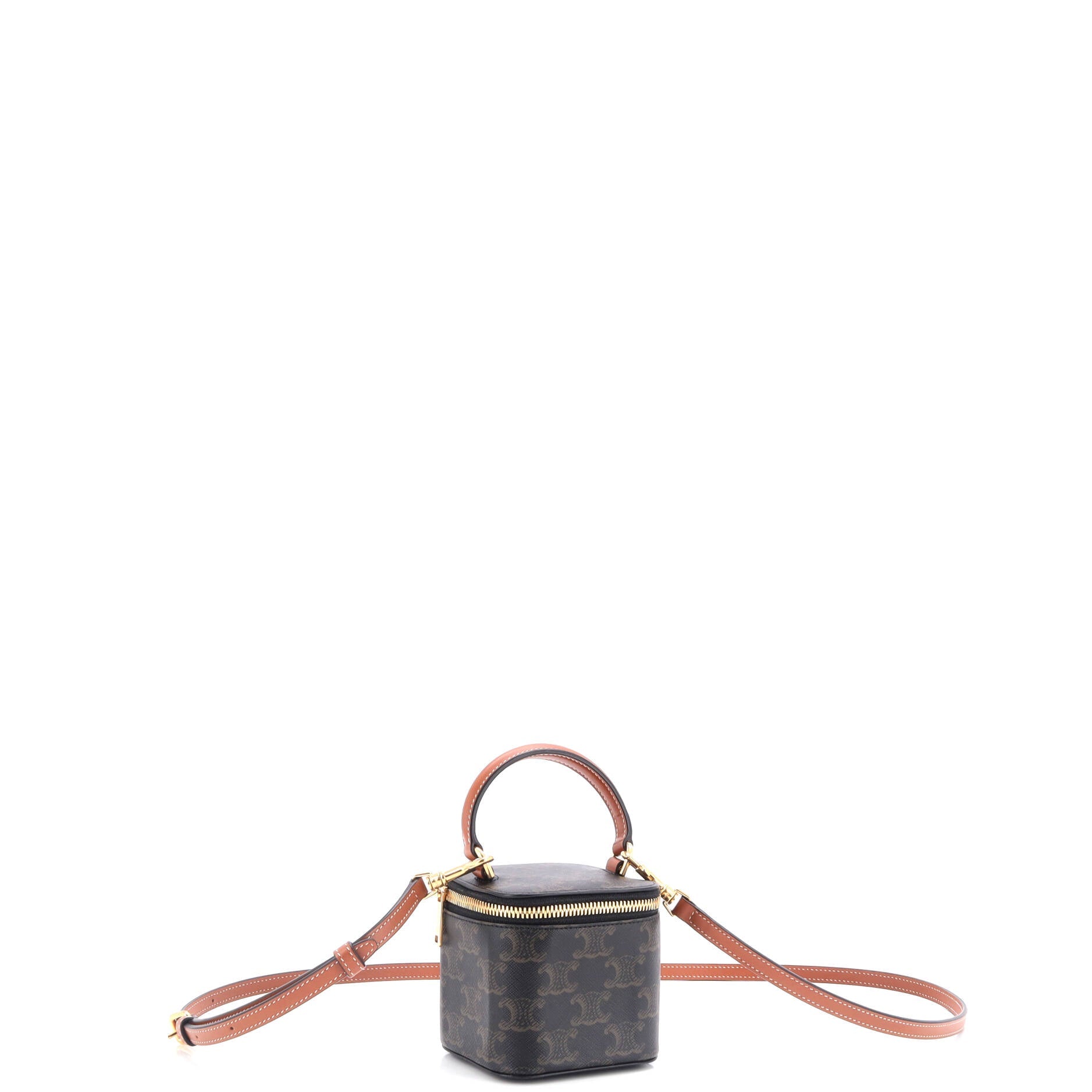 Top Handle Square Vanity Case Triomphe Coated Canvas Mini