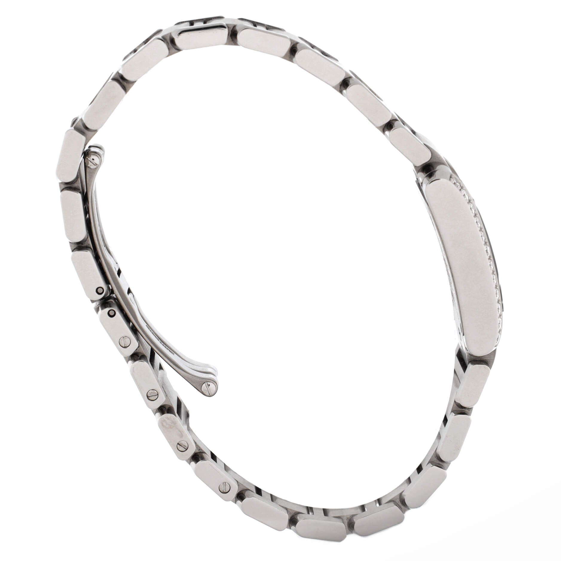 Tank Francaise Quartz Watch Stainless Steel with Diamond Bezel 20