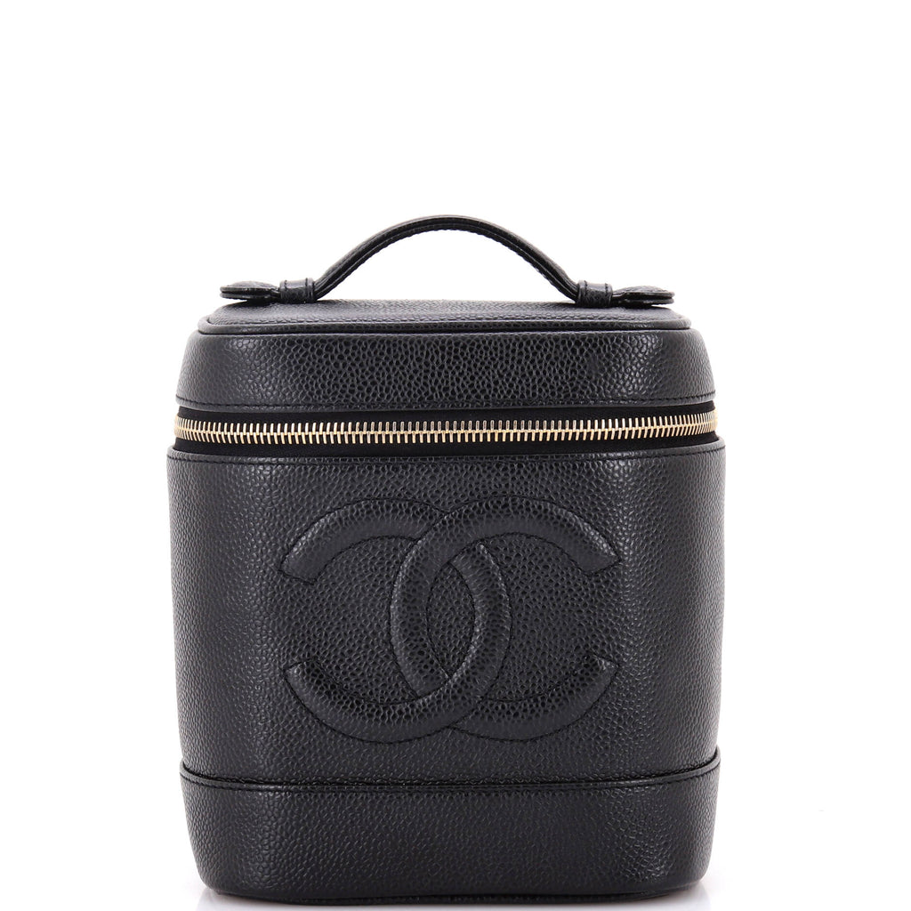 Vintage Timeless Cosmetic Case Caviar Tall
