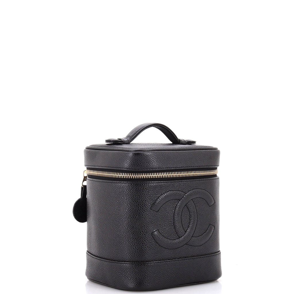 Vintage Timeless Cosmetic Case Caviar Tall
