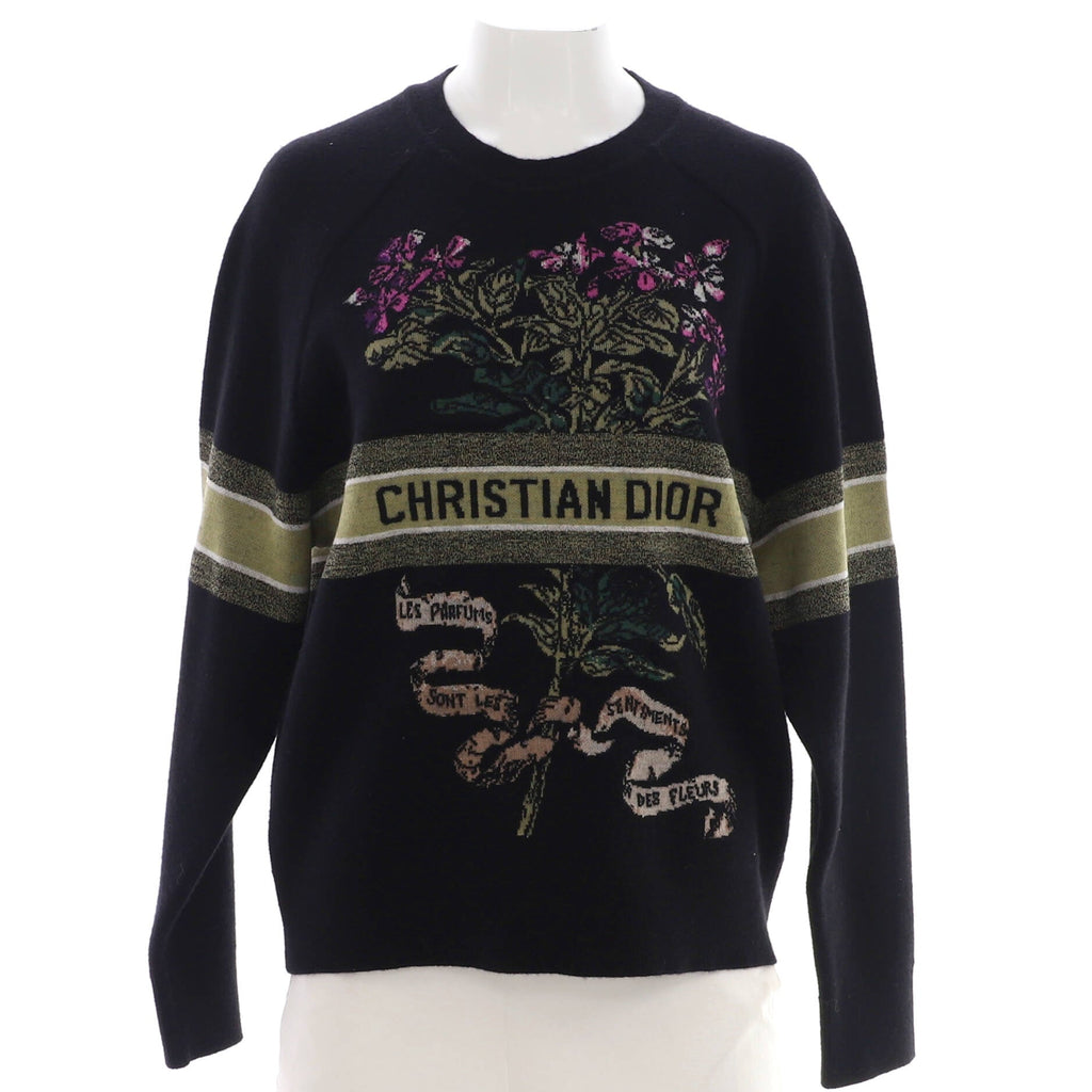 Women's Logo Crewneck Sweater Cashmere and Wool Blend