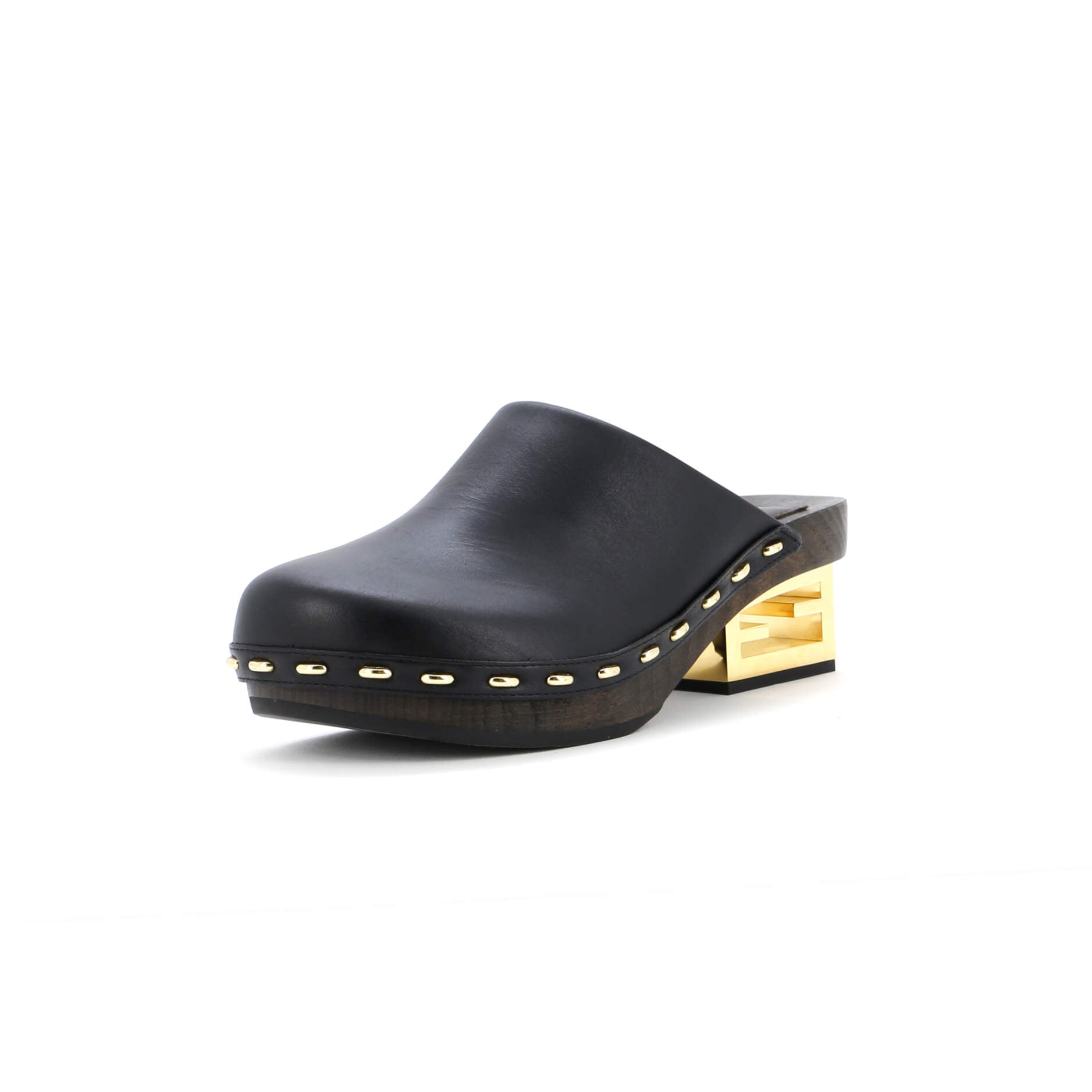Women's FF Block Clogs Leather