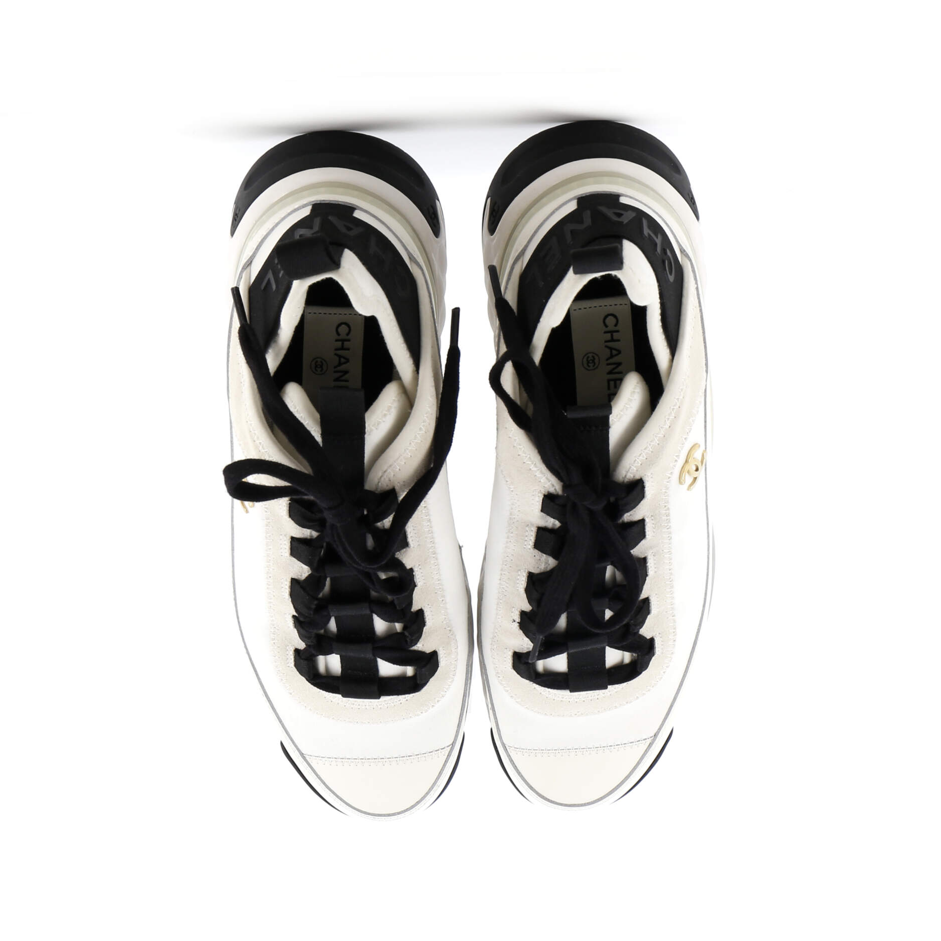 Men's CC Low-Top Sneakers Suede with Leather and Fabric