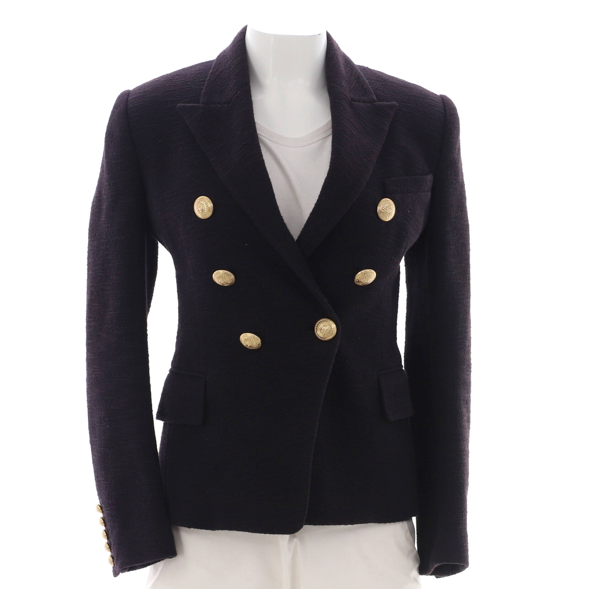 Women's Double Breasted Blazer Tweed