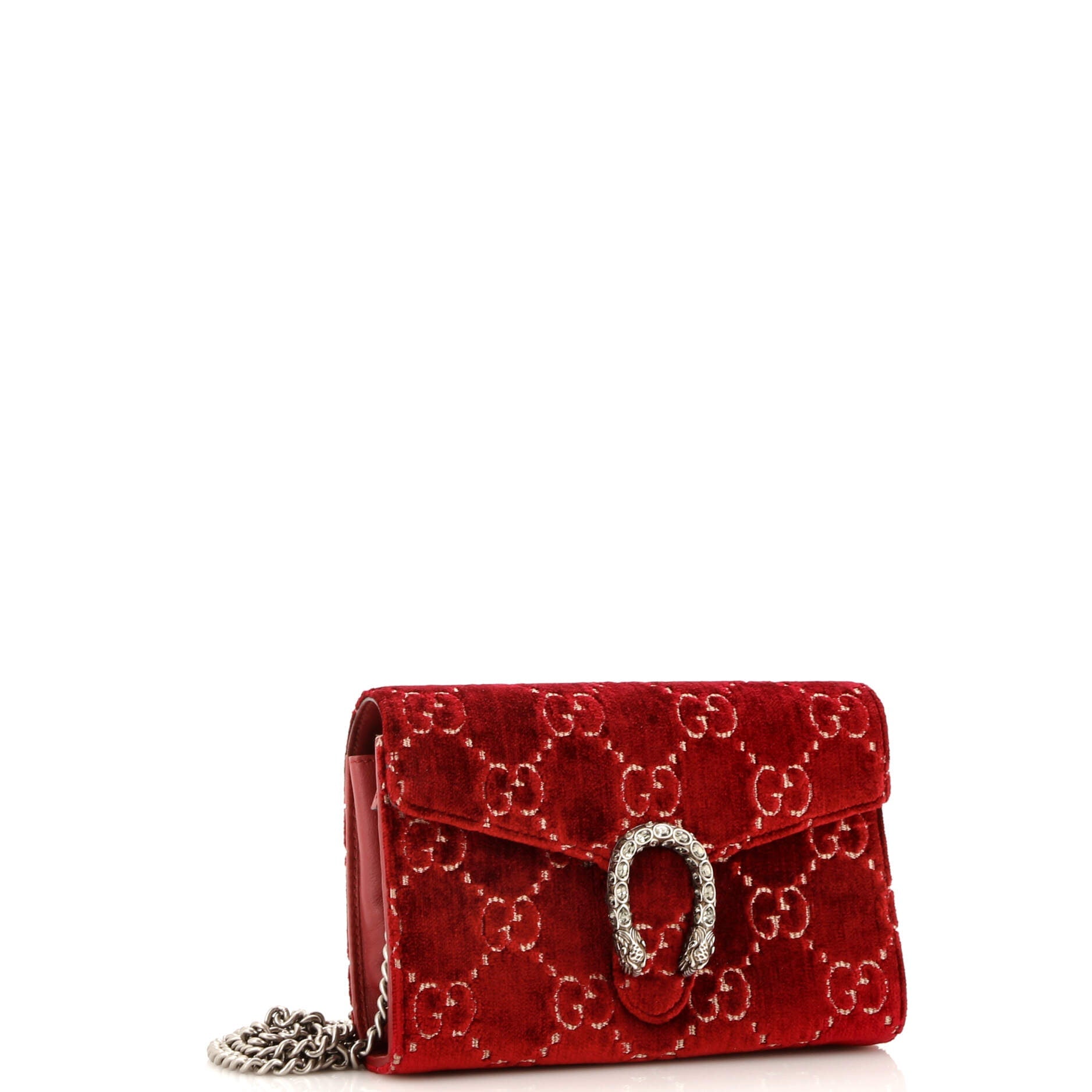 Dionysus Chain Wallet GG Velvet Small