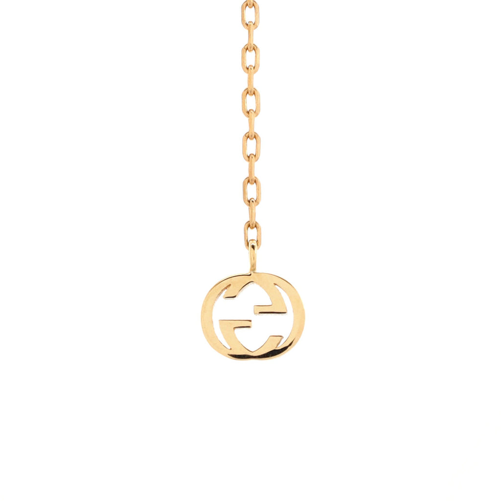 Running GG Station Necklace 18K Yellow Gold with Multicolor Gemstones