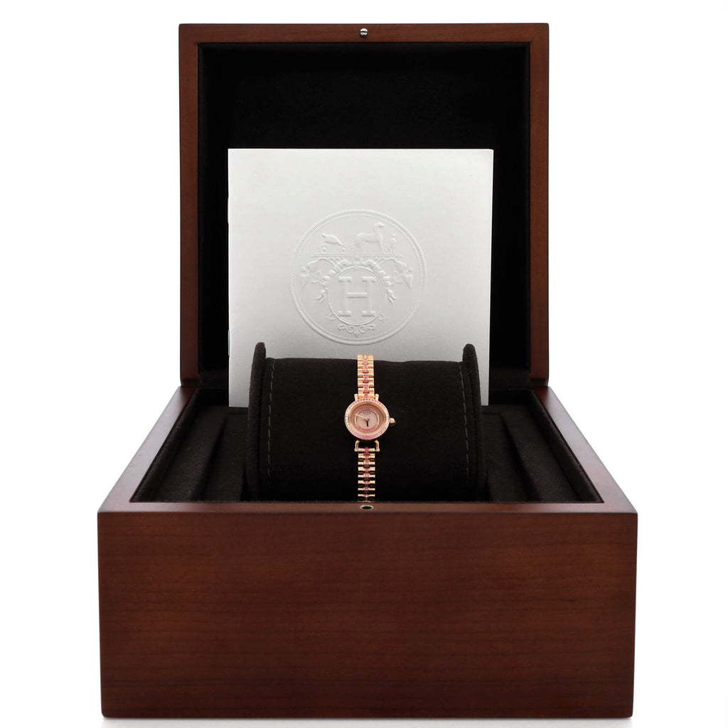Faubourg Quartz Watch Rose Gold with Diamond and Pink Sapphire Bezel, Dial and Bracelet 16