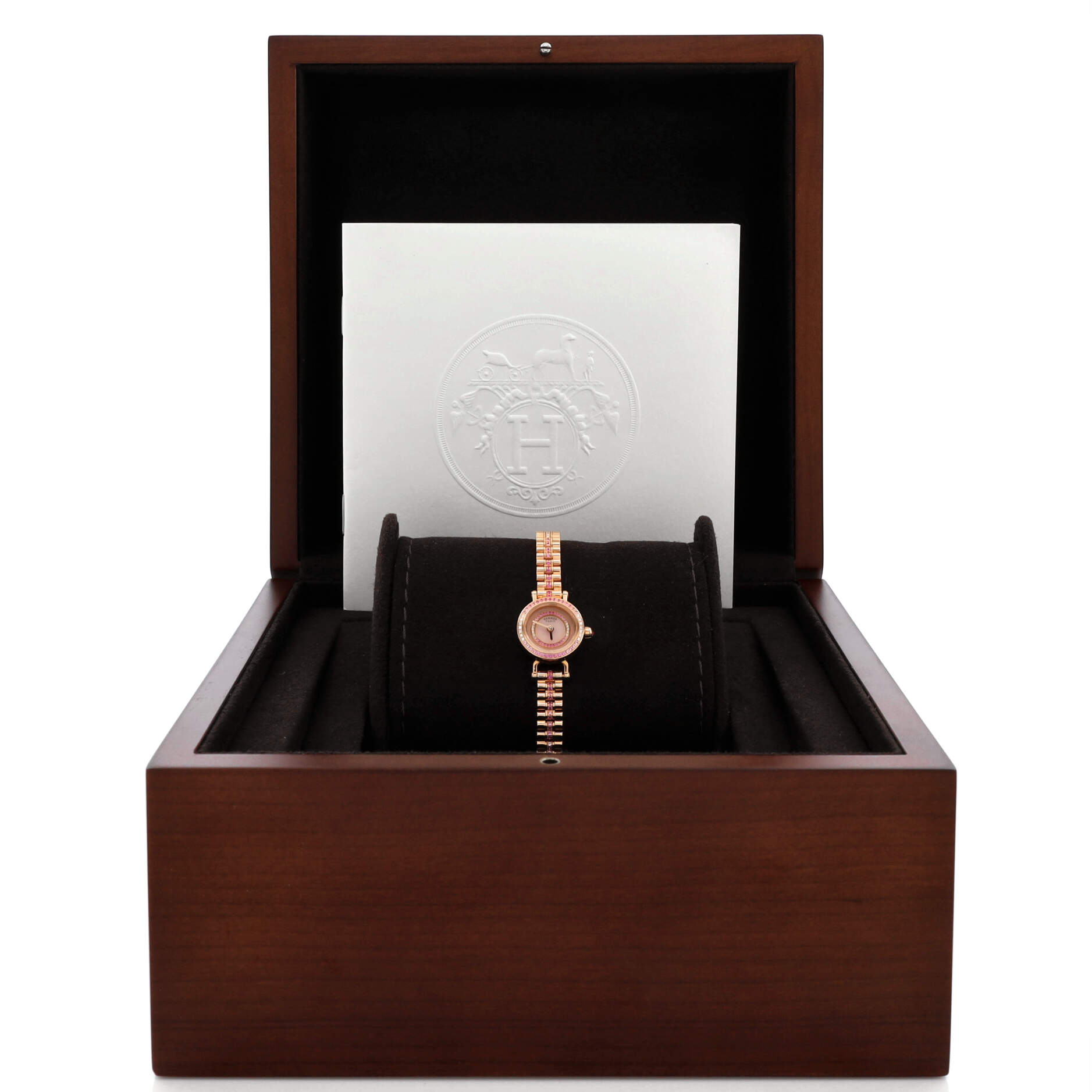Faubourg Quartz Watch Rose Gold with Diamond and Pink Sapphire Bezel, Dial and Bracelet 16