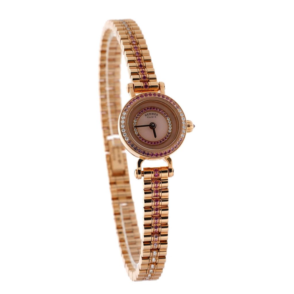 Faubourg Quartz Watch Rose Gold with Diamond and Pink Sapphire Bezel, Dial and Bracelet 16