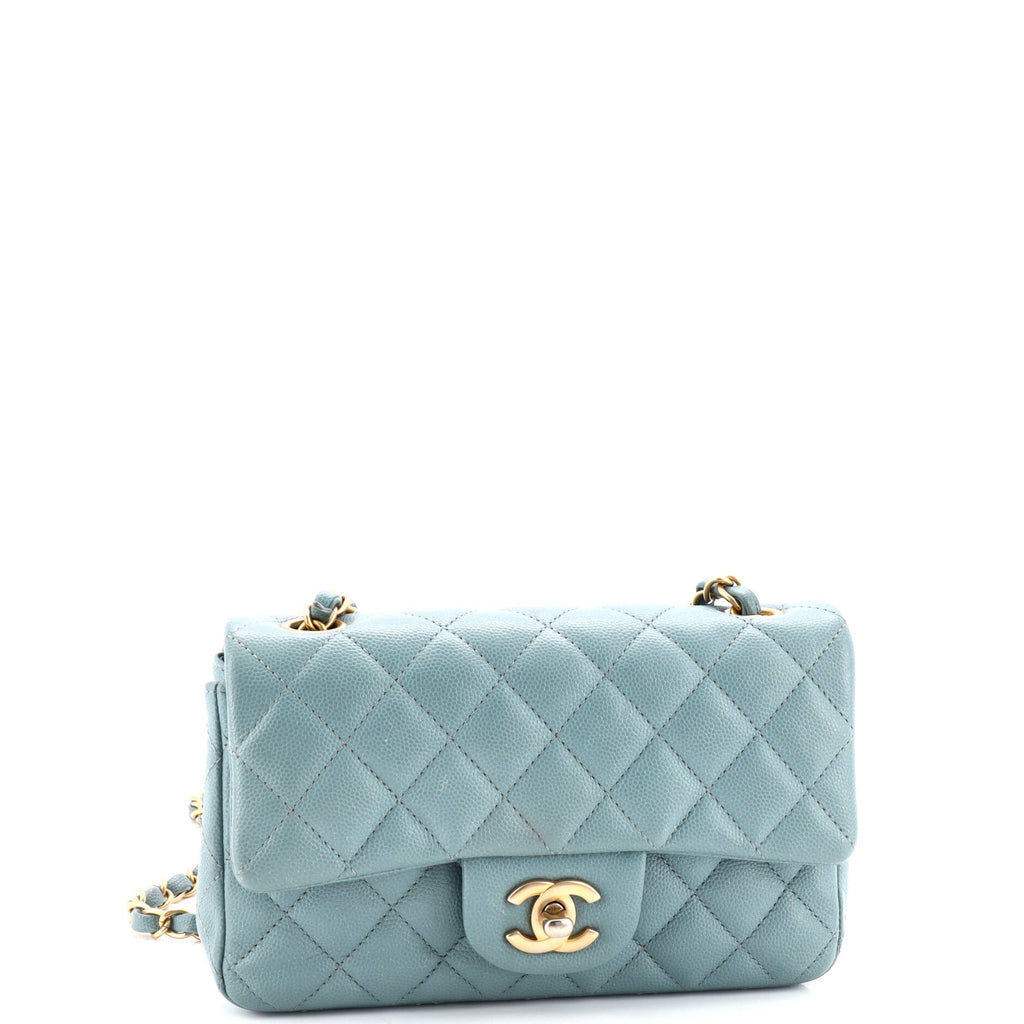 Classic Single Flap Bag Quilted Caviar Mini