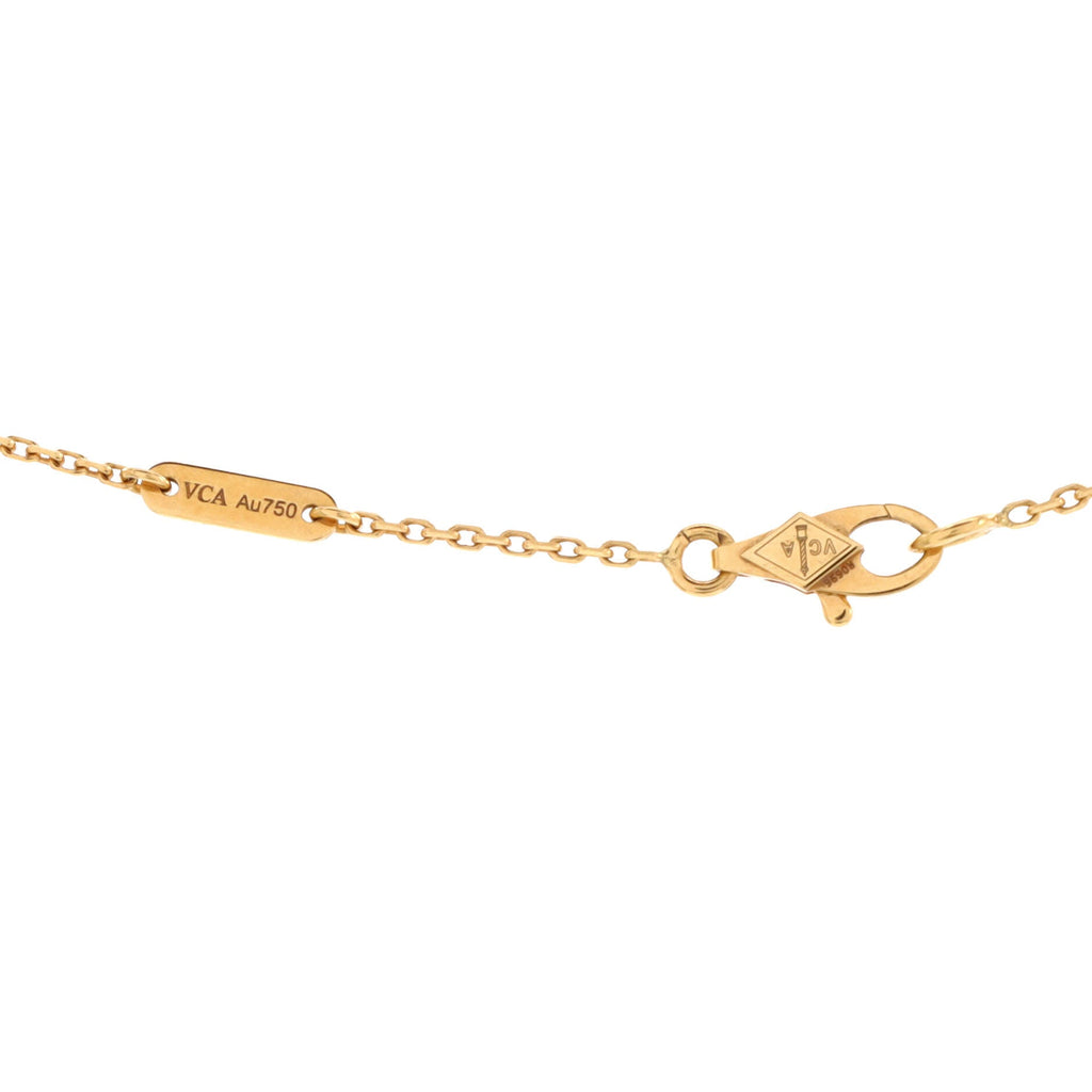 Sweet Alhambra Pendant Necklace 18K Yellow Gold and Mother of Pearl