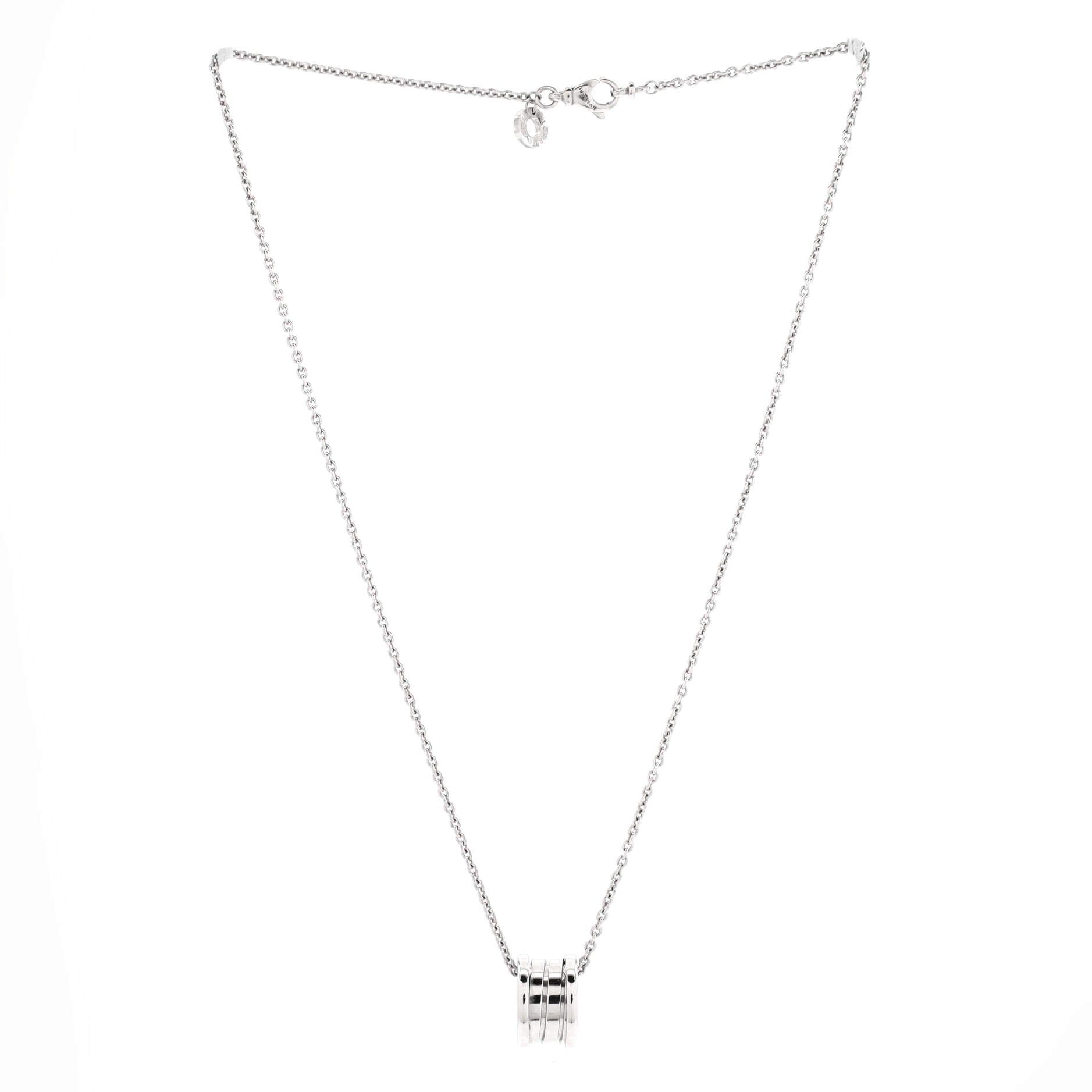 B.Zero1 Pendant Necklace 18K White Gold