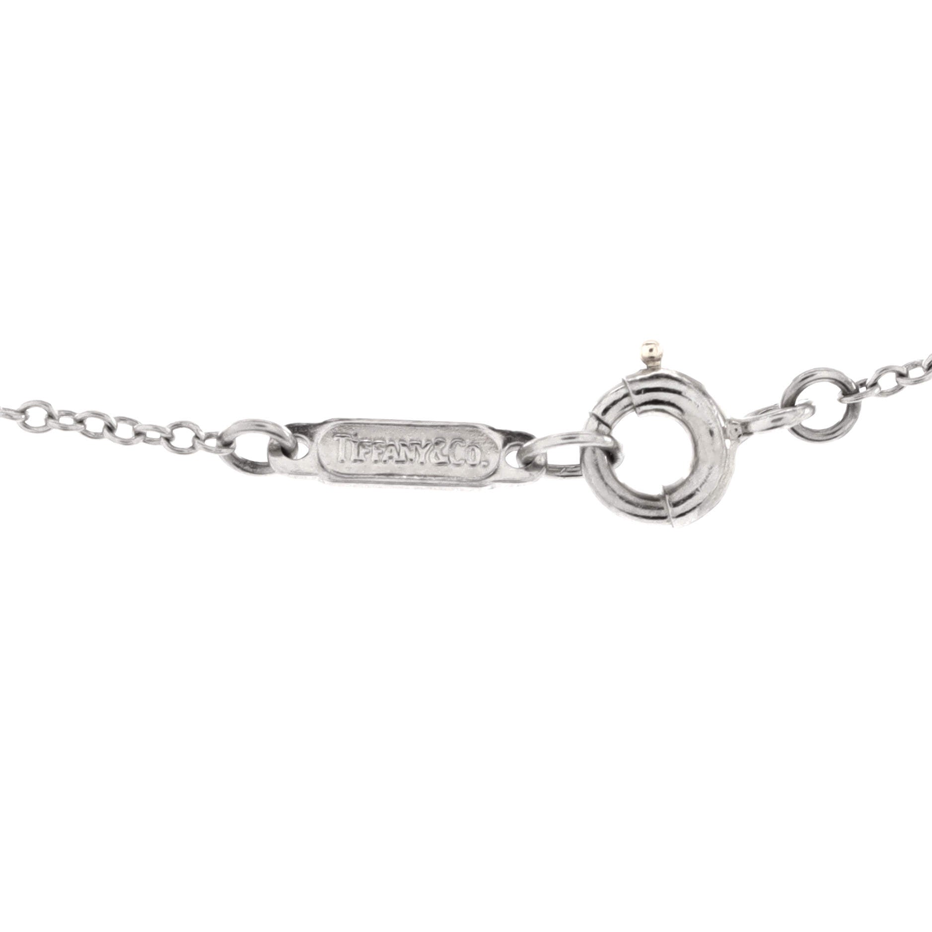 Cross Pendant Necklace Platinum and Diamonds Small