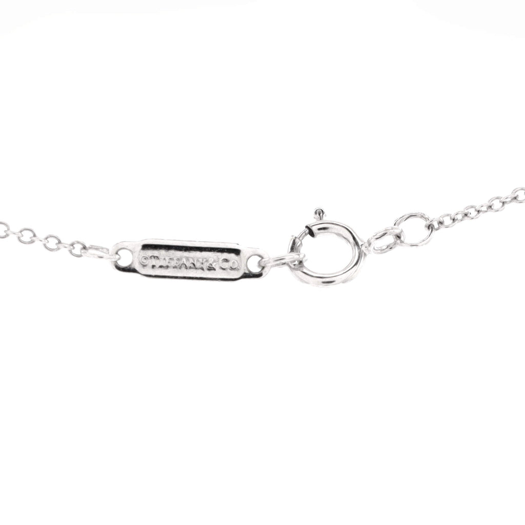 T Smile Pendant Necklace 18K White Gold with Diamonds Small