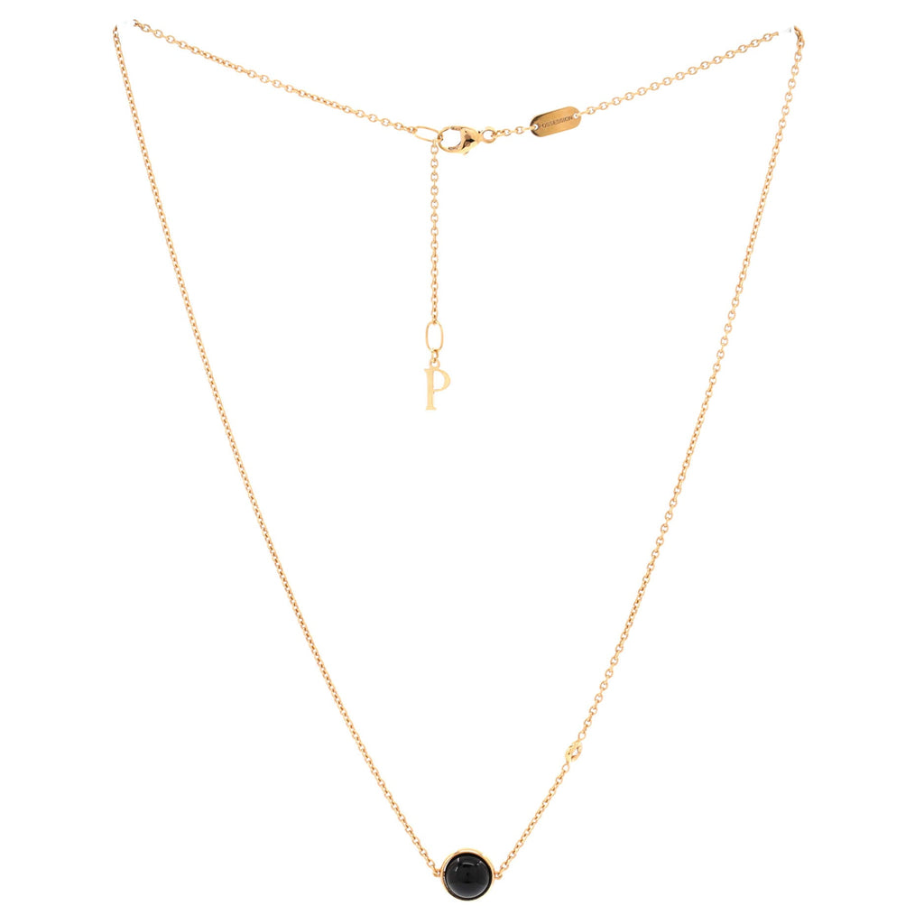 Possession Pendant Necklace 18K Rose Gold with Onyx and Diamond