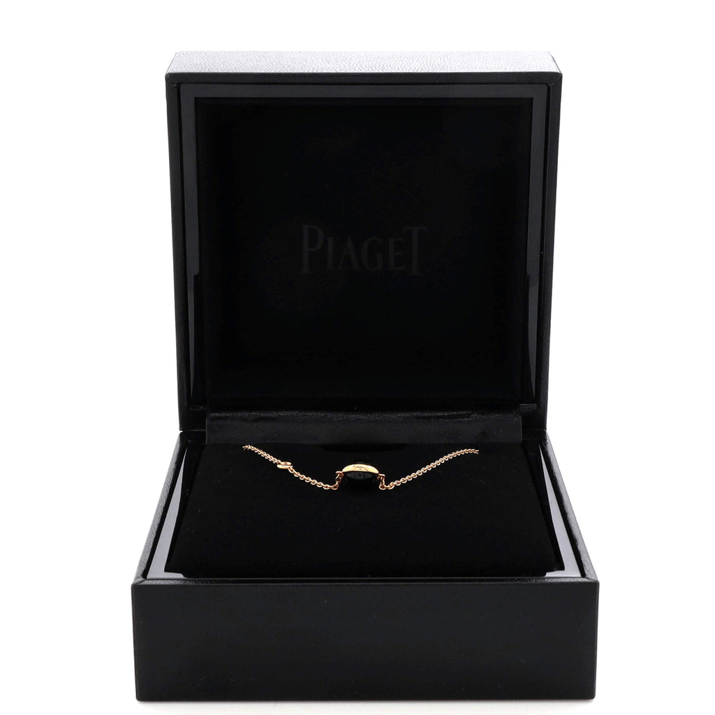 Possession Pendant Necklace 18K Rose Gold with Onyx and Diamond