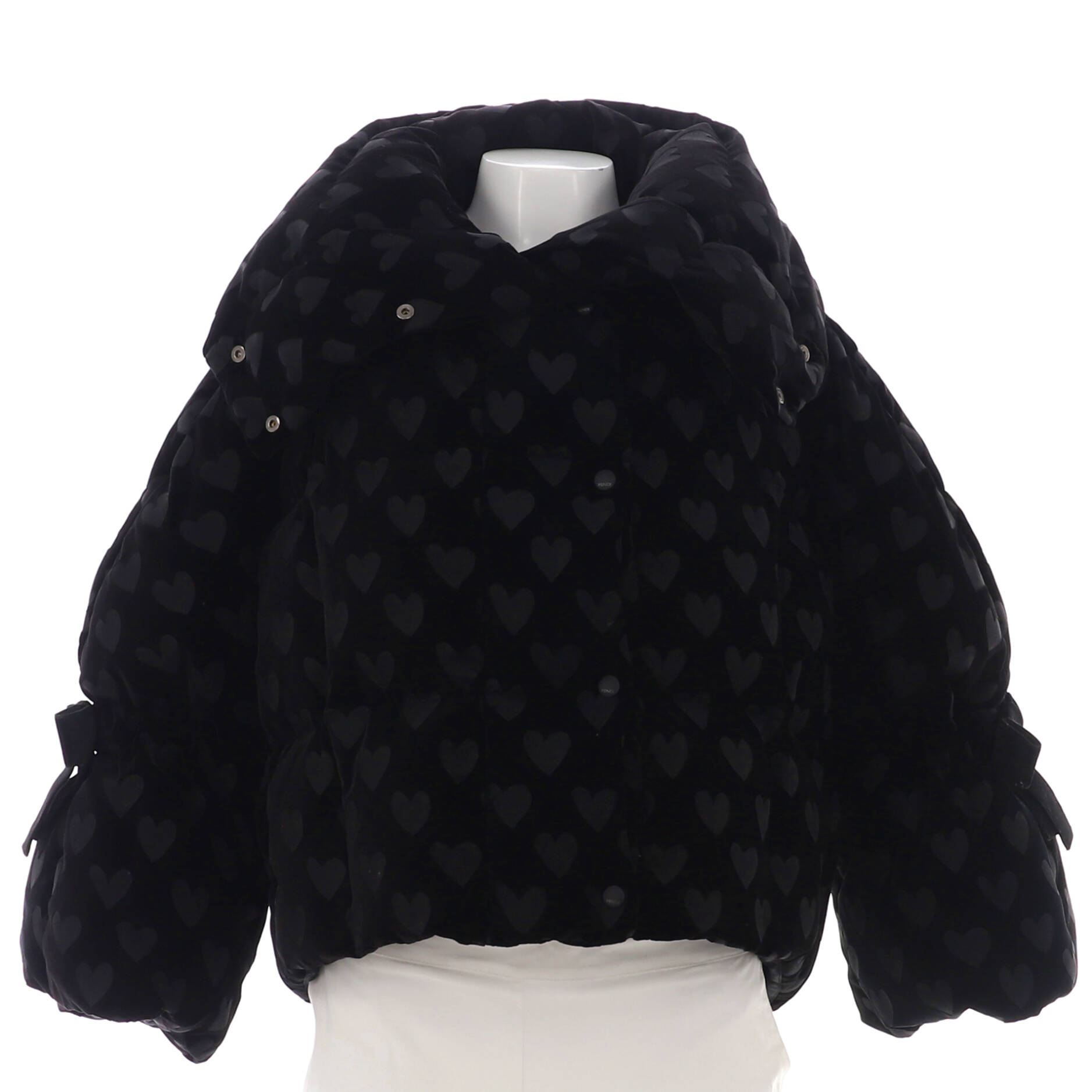 Women's Heart Motif Puffer Coat Polyester