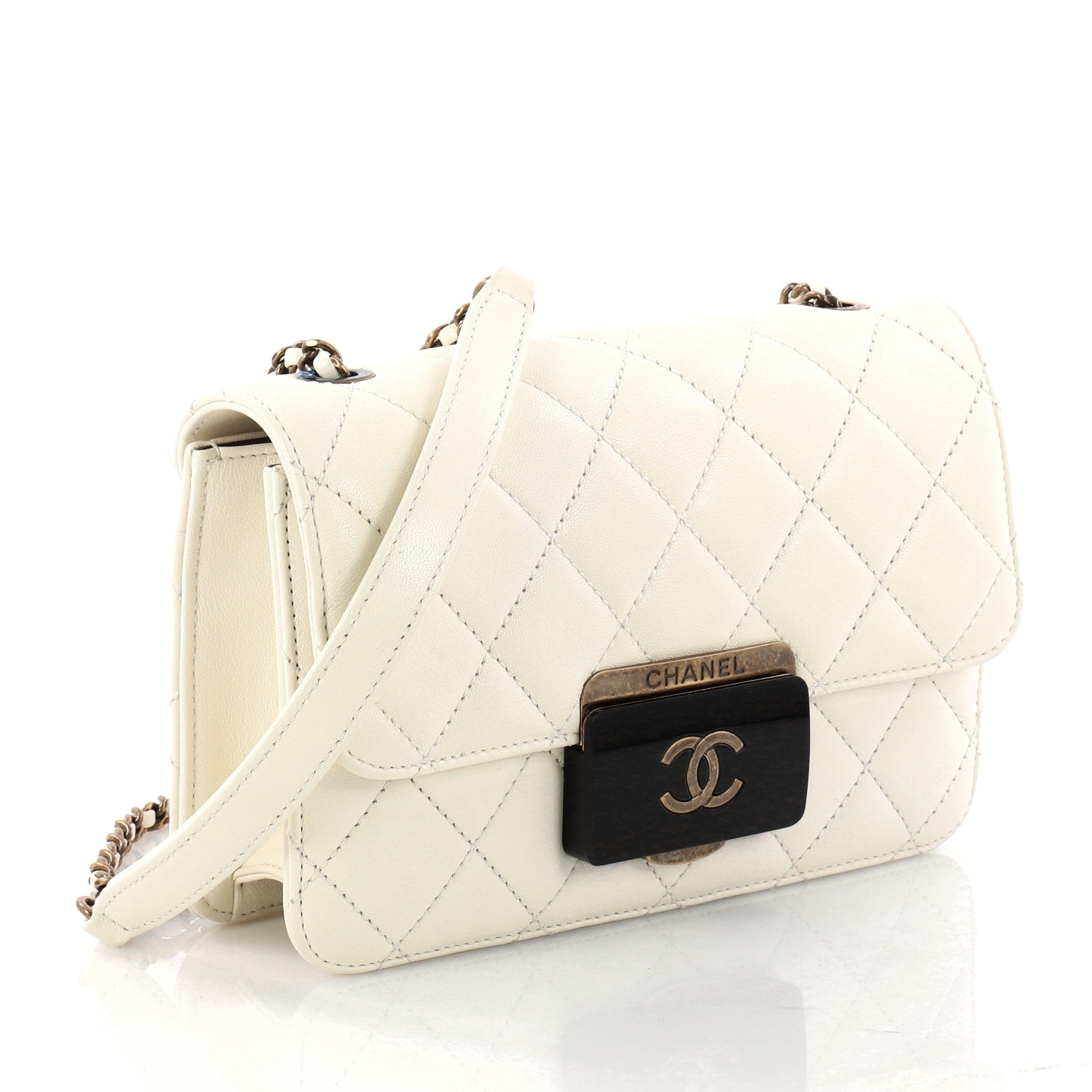 Beauty Lock Flap Bag Quilted Sheepskin Mini