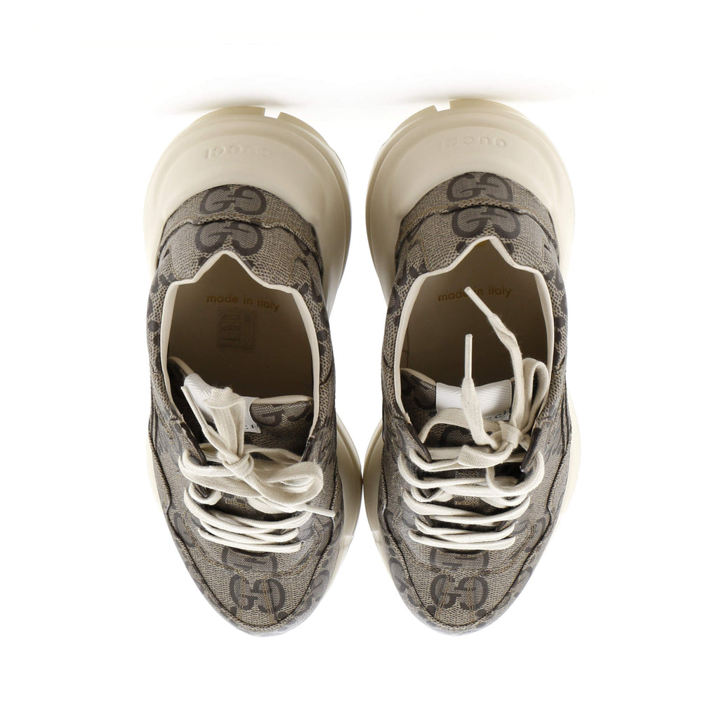 Rhyton Sneakers Jumbo GG Coated Canvas