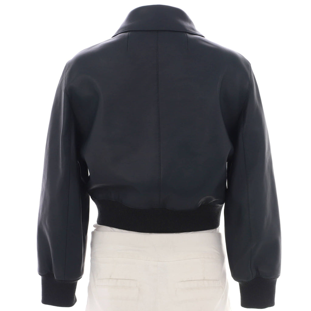 Women's Zarla Cropped Bomber Jacket Leather