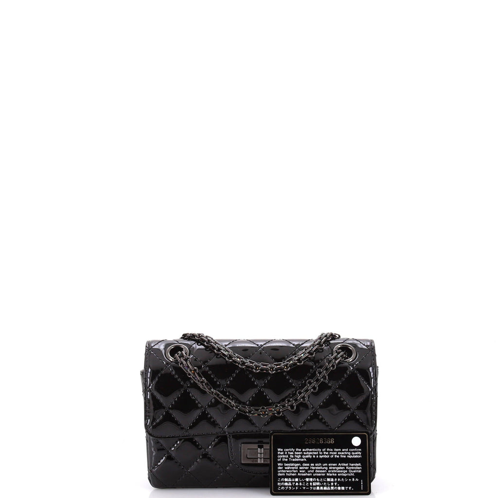 So Black Reissue 2.55 Flap Bag Quilted Patent Mini