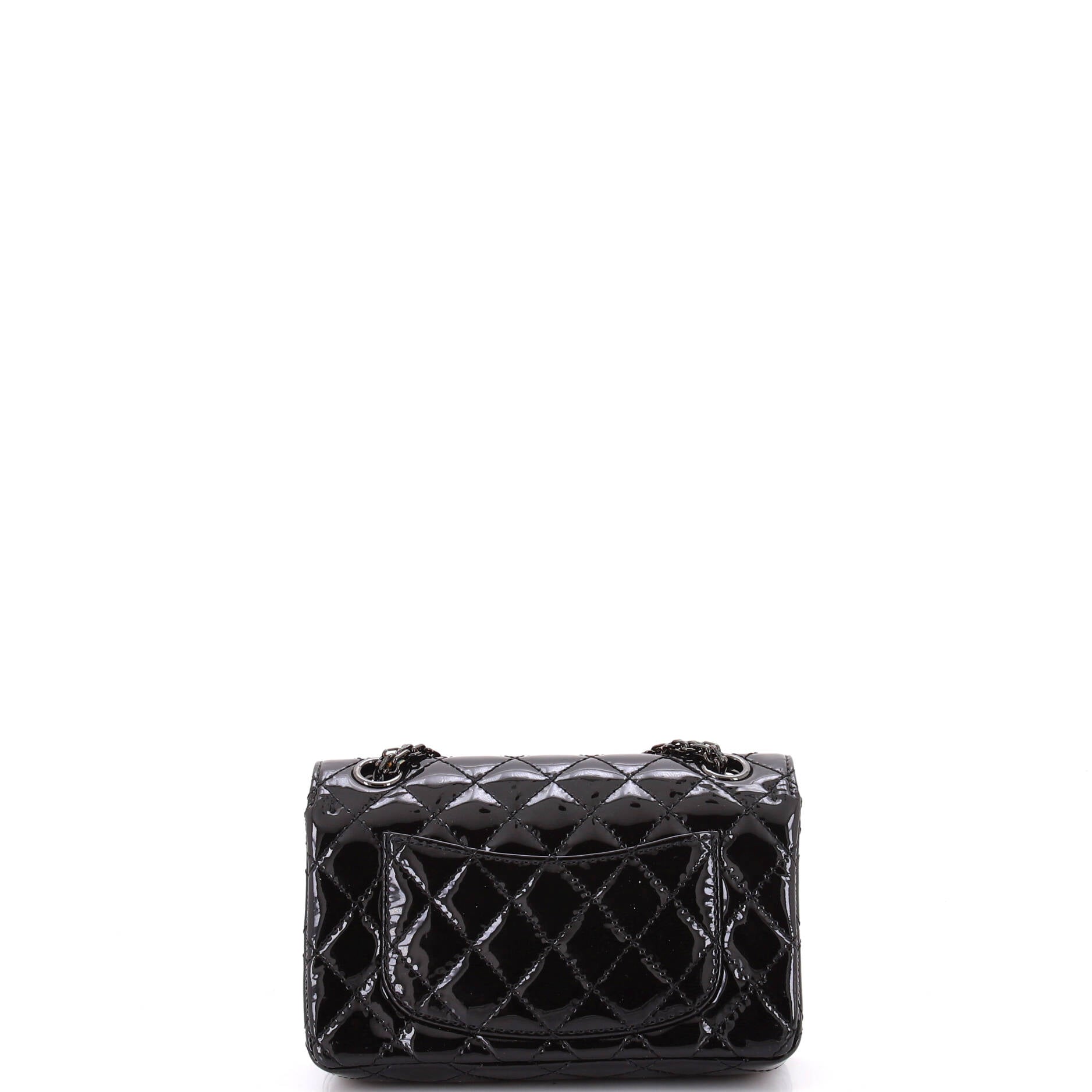 So Black Reissue 2.55 Flap Bag Quilted Patent Mini