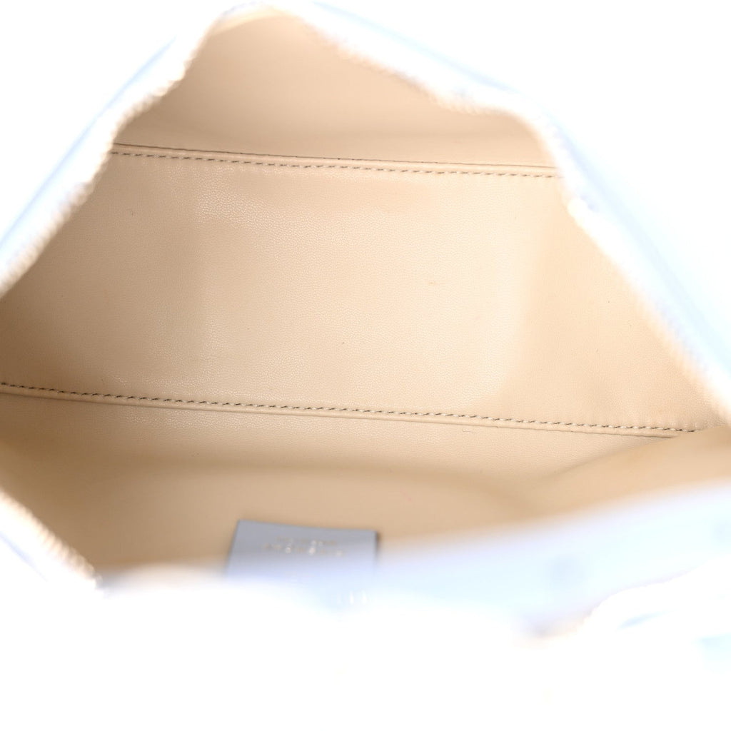 Smooth Calfskin Small Moon Cut Out Shoulder Bag Baby Blue