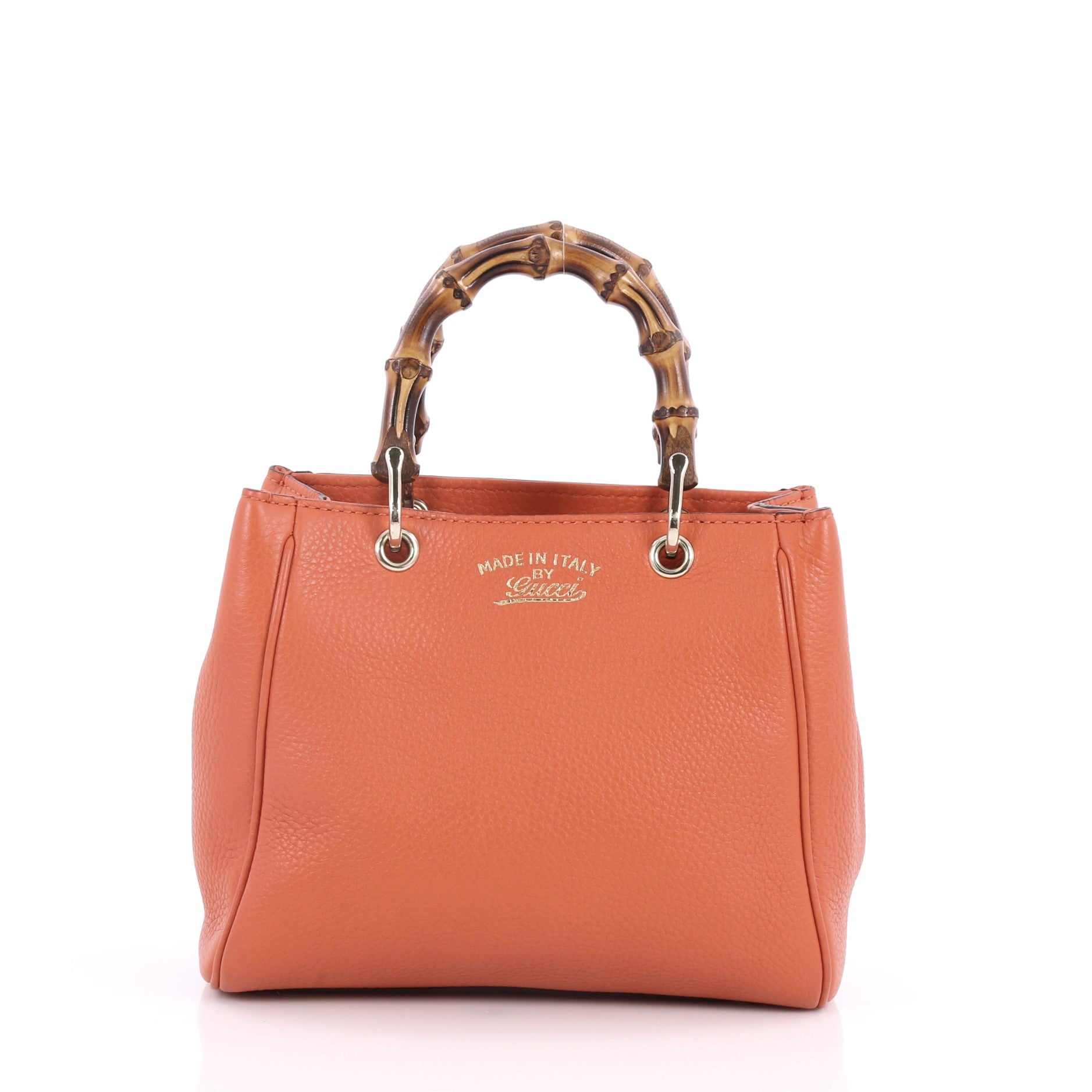 Bamboo Shopper Tote Leather Mini