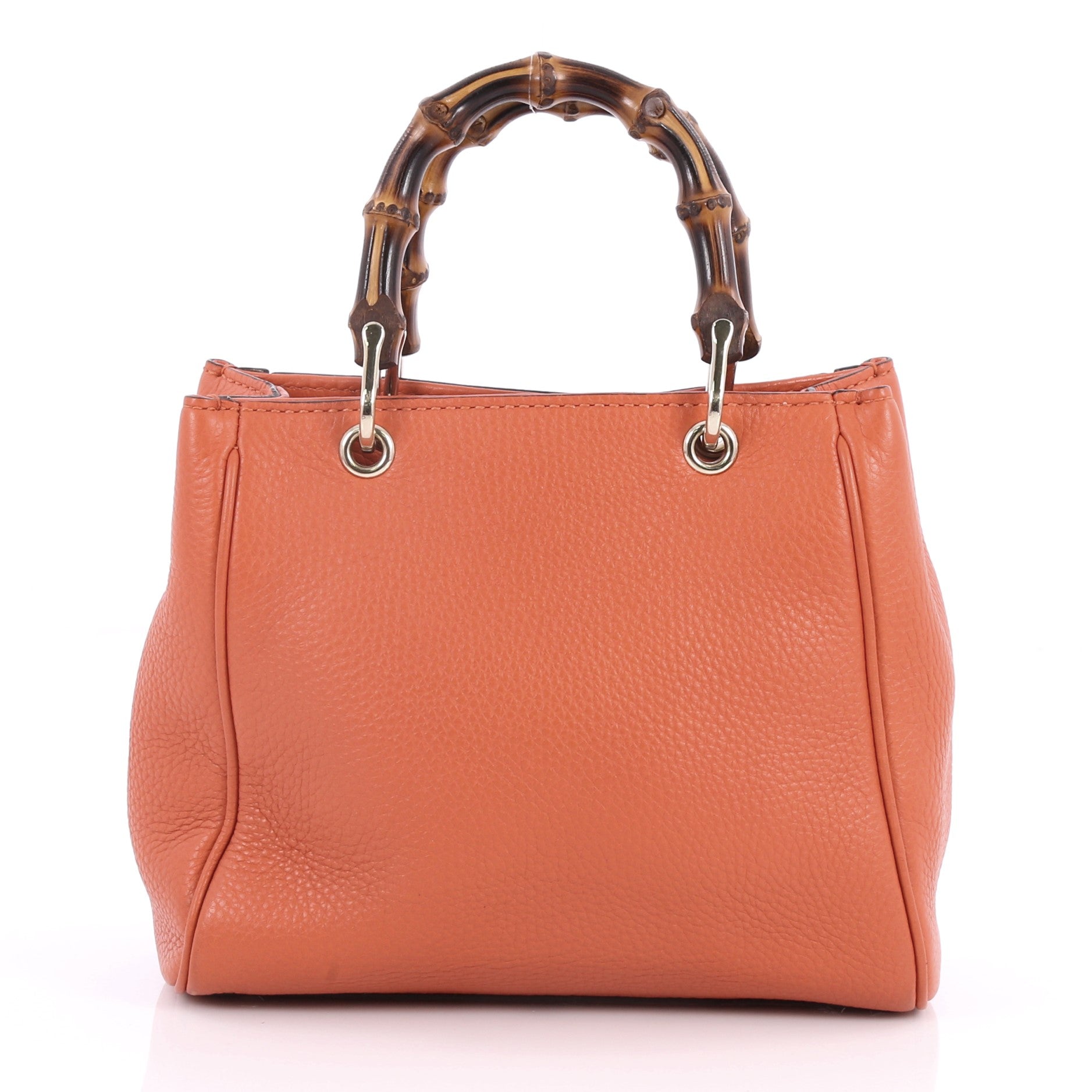 Bamboo Shopper Tote Leather Mini