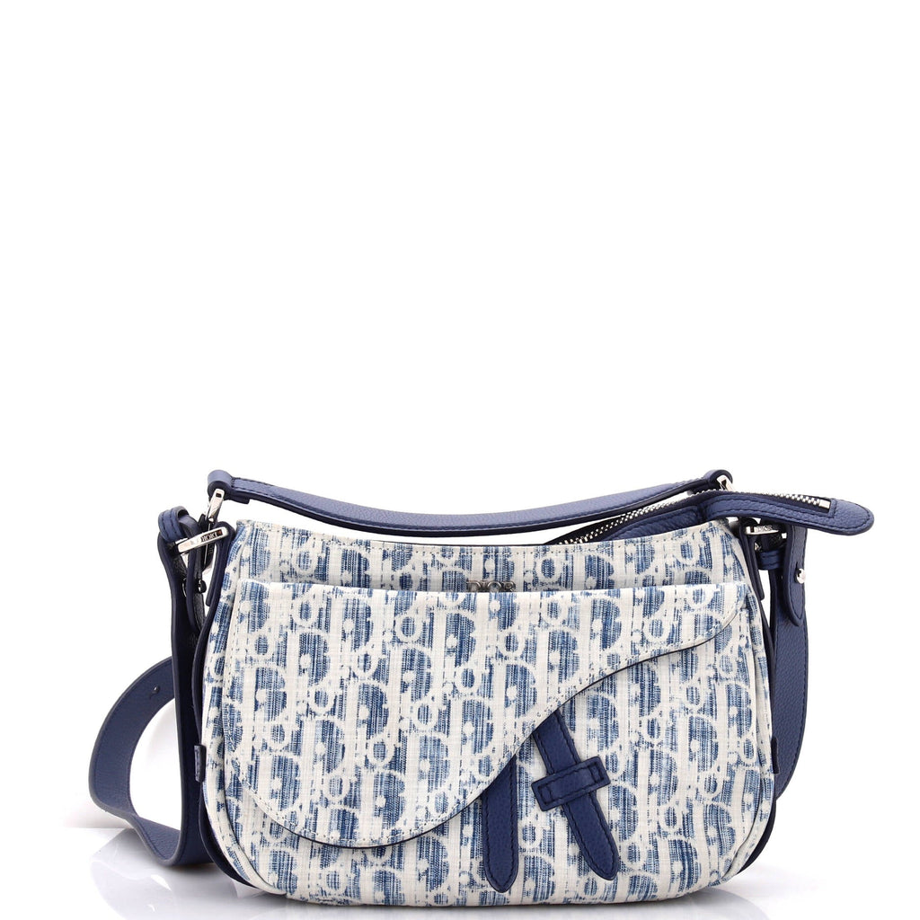 Saddle Soft Bag Kasuri Oblique Canvas Mini