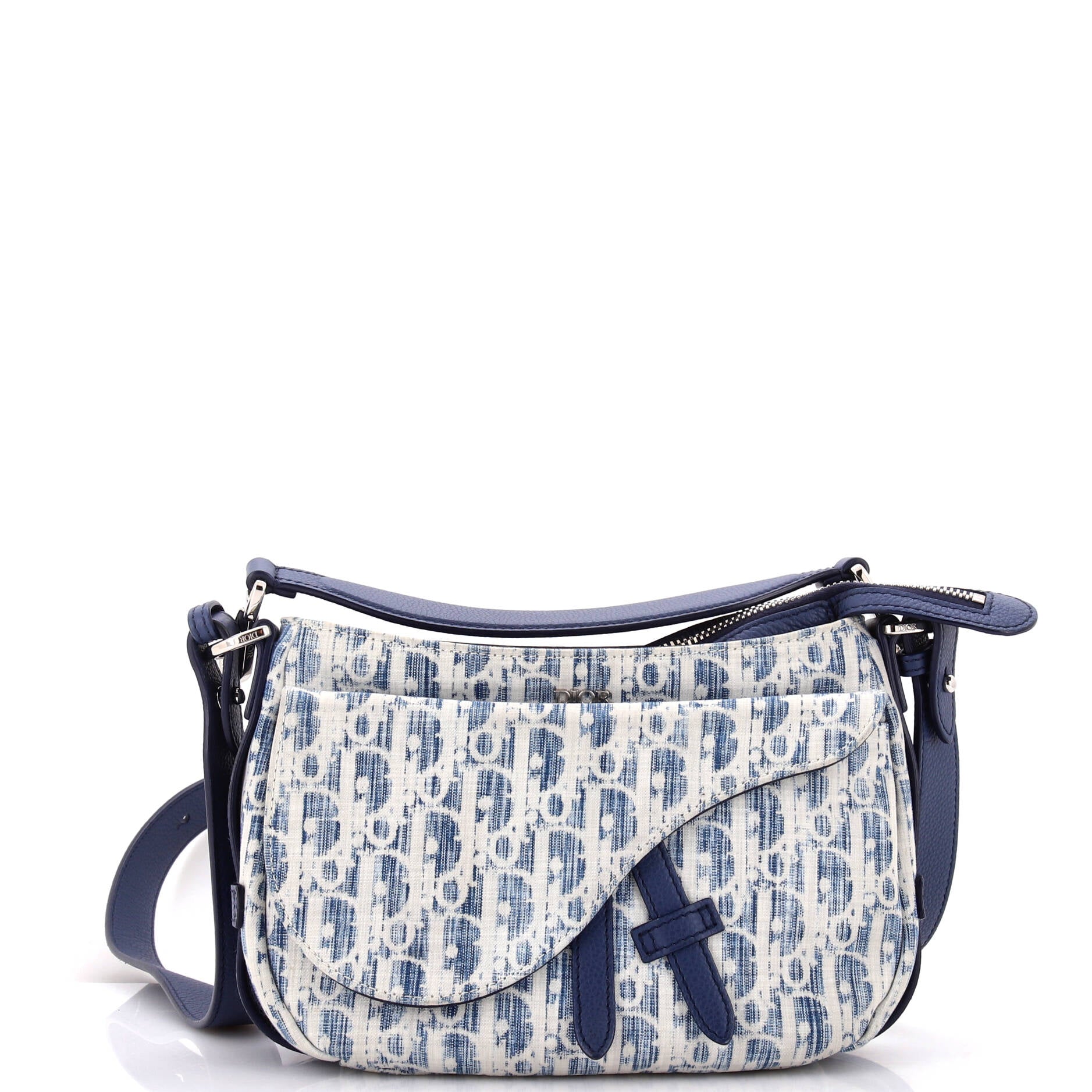 Saddle Soft Bag Kasuri Oblique Canvas Mini